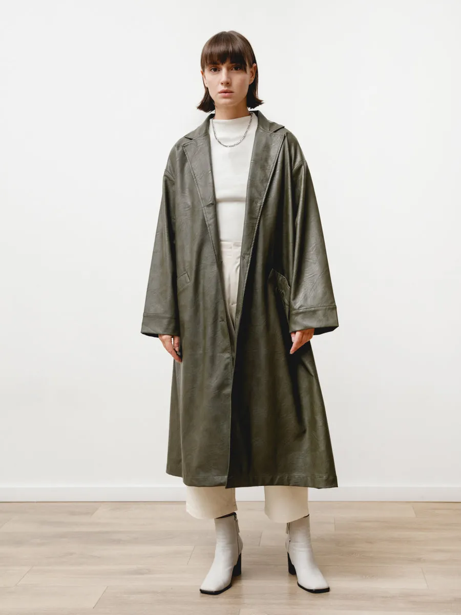 bell jacket - vegan leather bonsai green