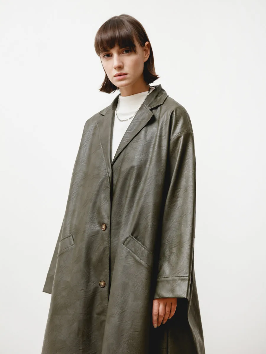 bell jacket - vegan leather bonsai green