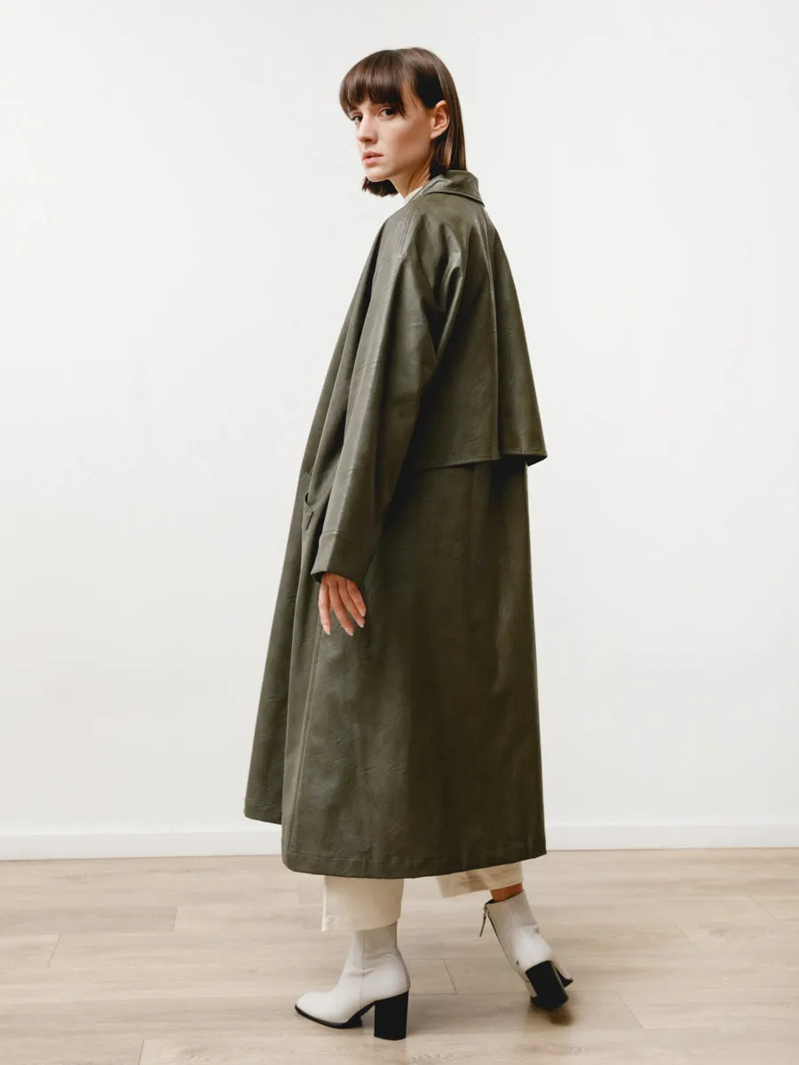 bell jacket - vegan leather bonsai green