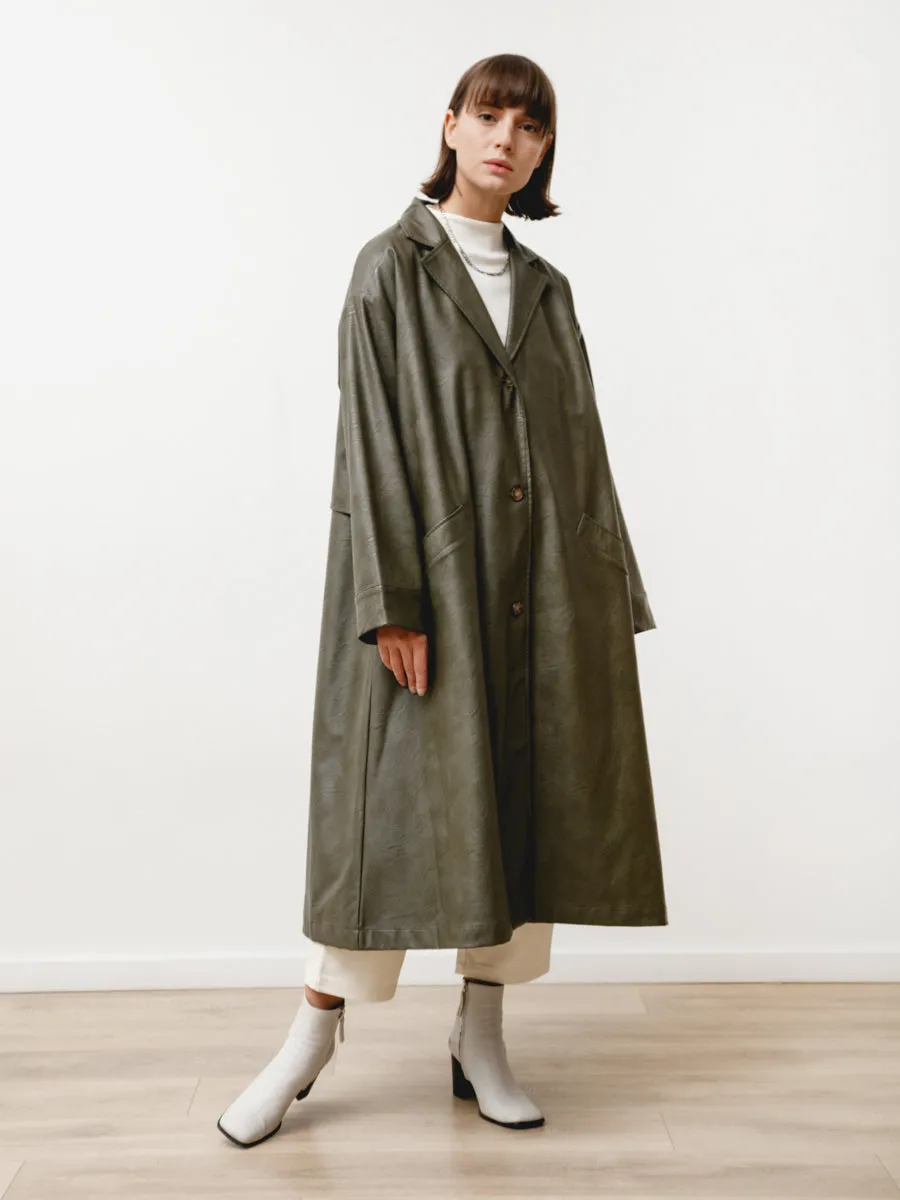 bell jacket - vegan leather bonsai green