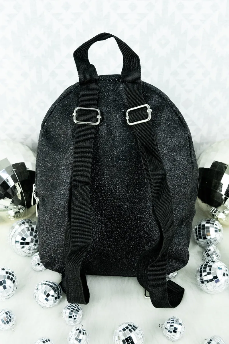 Black Glitz & Glam Small Backpack