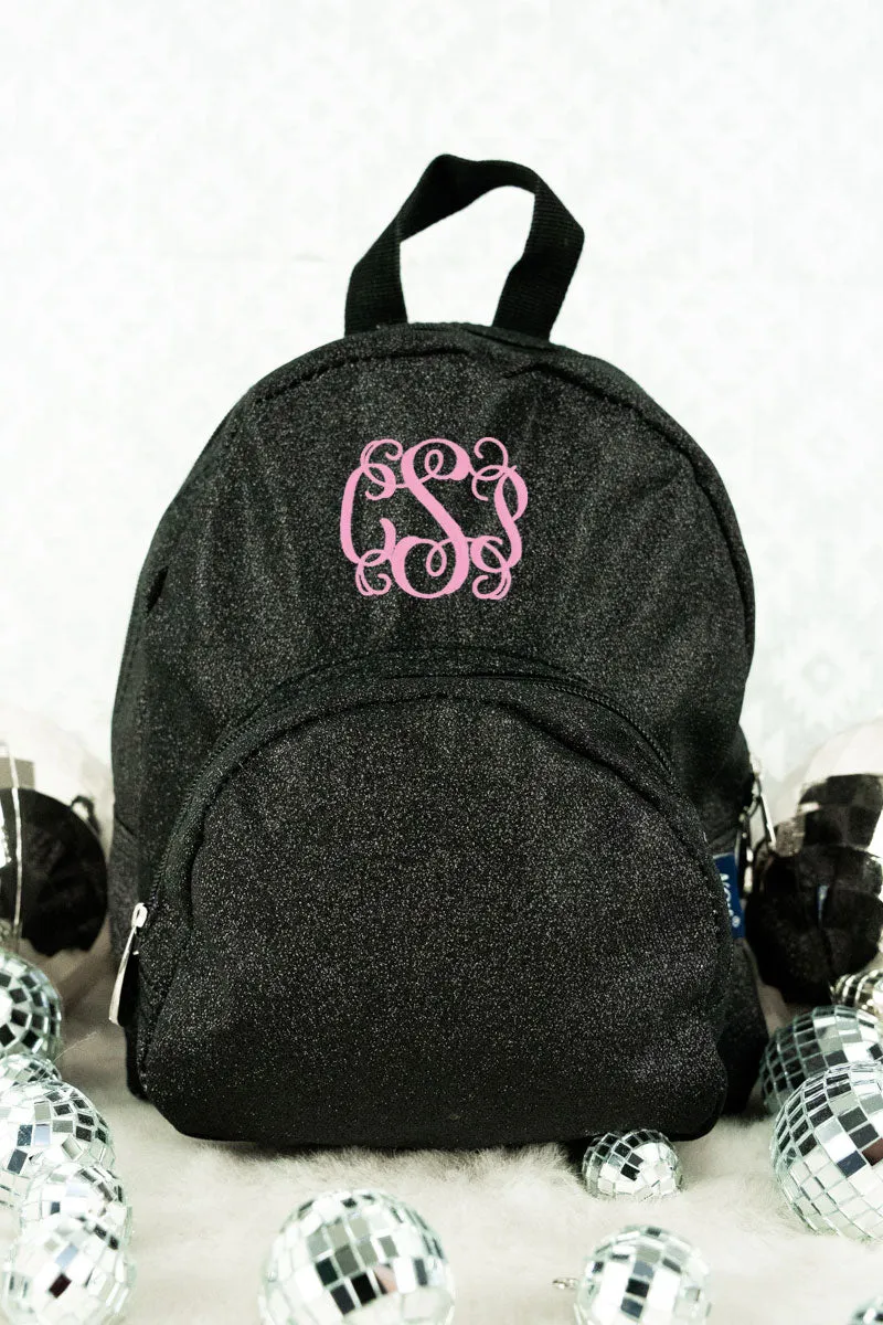 Black Glitz & Glam Small Backpack