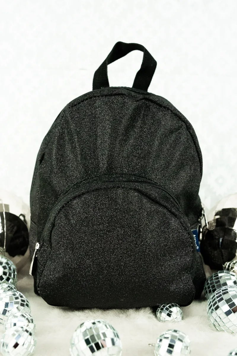 Black Glitz & Glam Small Backpack