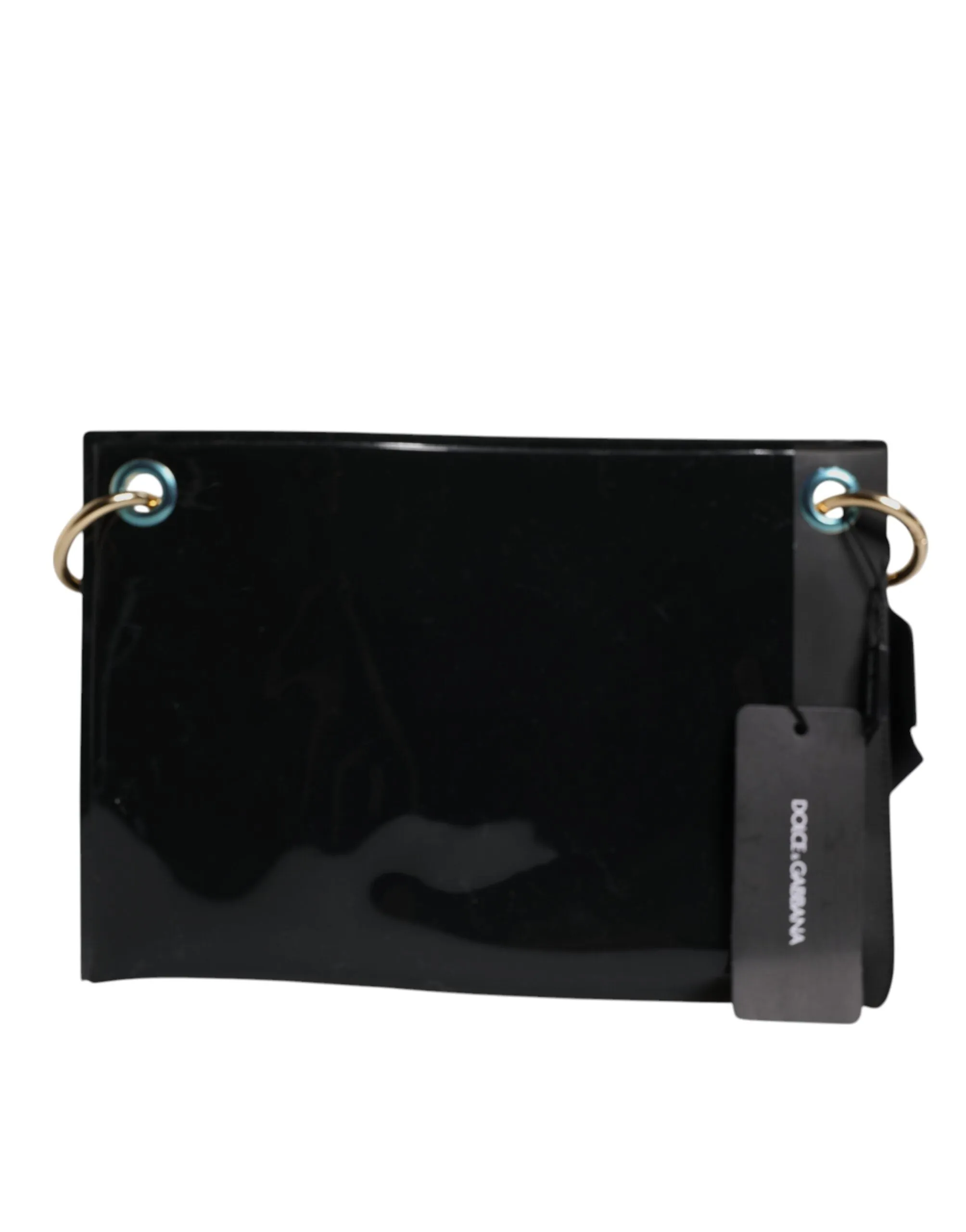 Black PVC Leather Pouch Shoulder Strap Bag