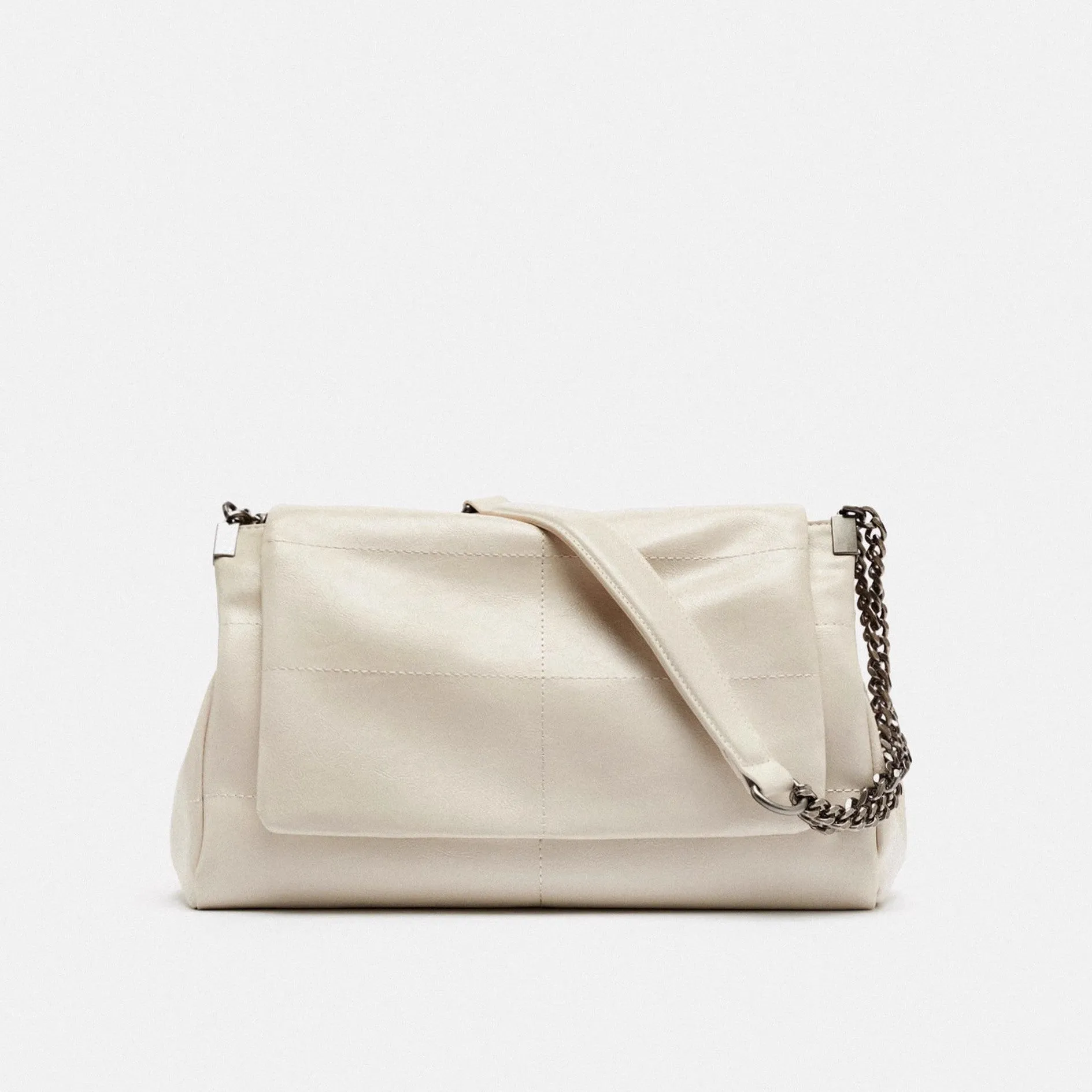 Black Soft Leather Rock Diamond Chain Bag for Women Large Capacity Commuter Hobo Bag