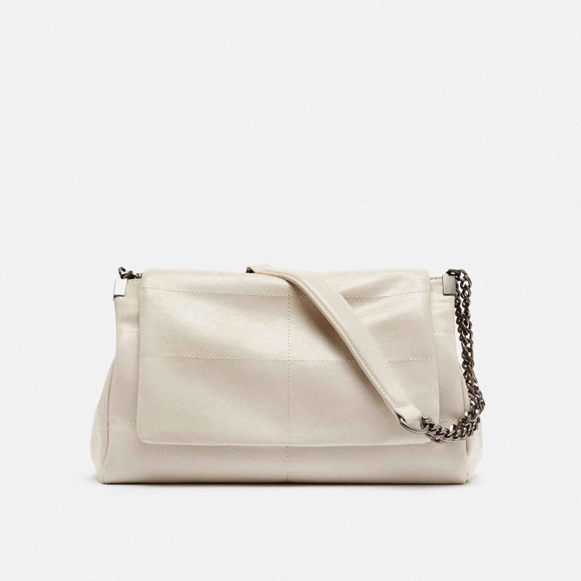 Black Soft Leather Rock Diamond Chain Bag for Women Large Capacity Commuter Hobo Bag