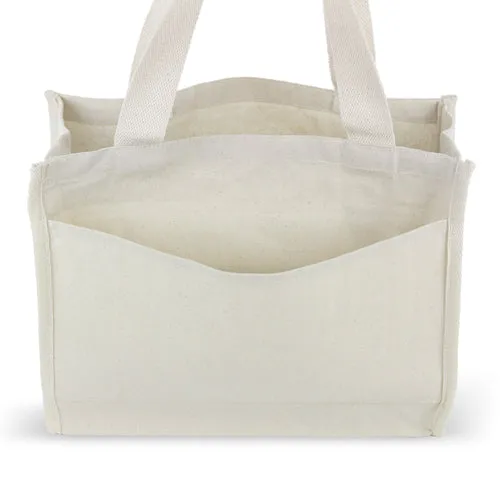 BLANK Cotton Canvas Gusset Shopping Tote w/ pocket - 21 Pack - CLOSE OUT