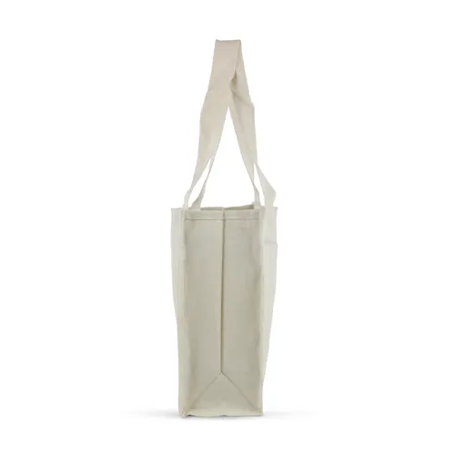 BLANK Cotton Canvas Gusset Shopping Tote w/ pocket - 21 Pack - CLOSE OUT