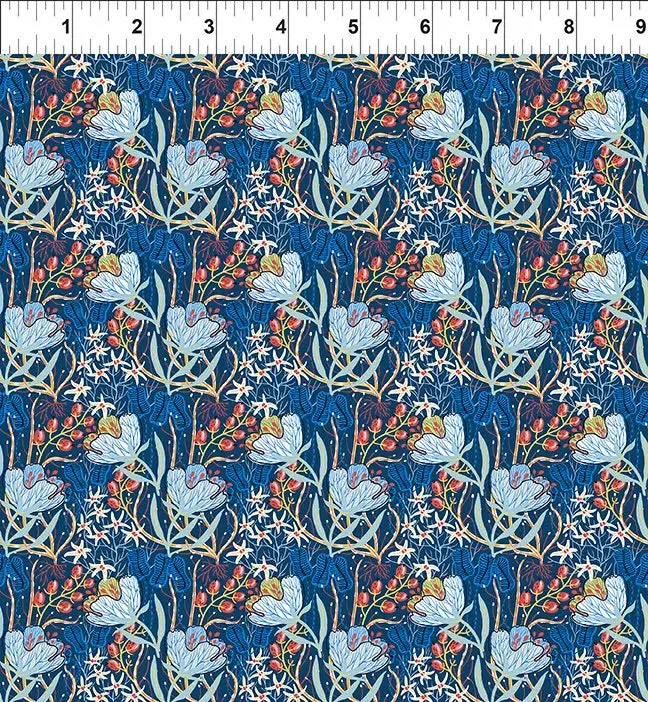 Blue Springtime - Whimsy by Jason Yenter of In The Beginning Fabrics by the YARD 2882