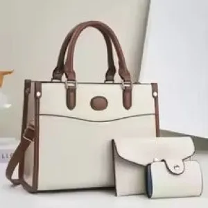 Brand 3 Piece Set Women's Bags 2024 New Large Capacity Tote Bag High Quality Leather Women Handbag Luxury Designer Shoulder Bag