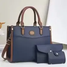 Brand 3 Piece Set Women's Bags 2024 New Large Capacity Tote Bag High Quality Leather Women Handbag Luxury Designer Shoulder Bag