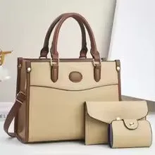 Brand 3 Piece Set Women's Bags 2024 New Large Capacity Tote Bag High Quality Leather Women Handbag Luxury Designer Shoulder Bag