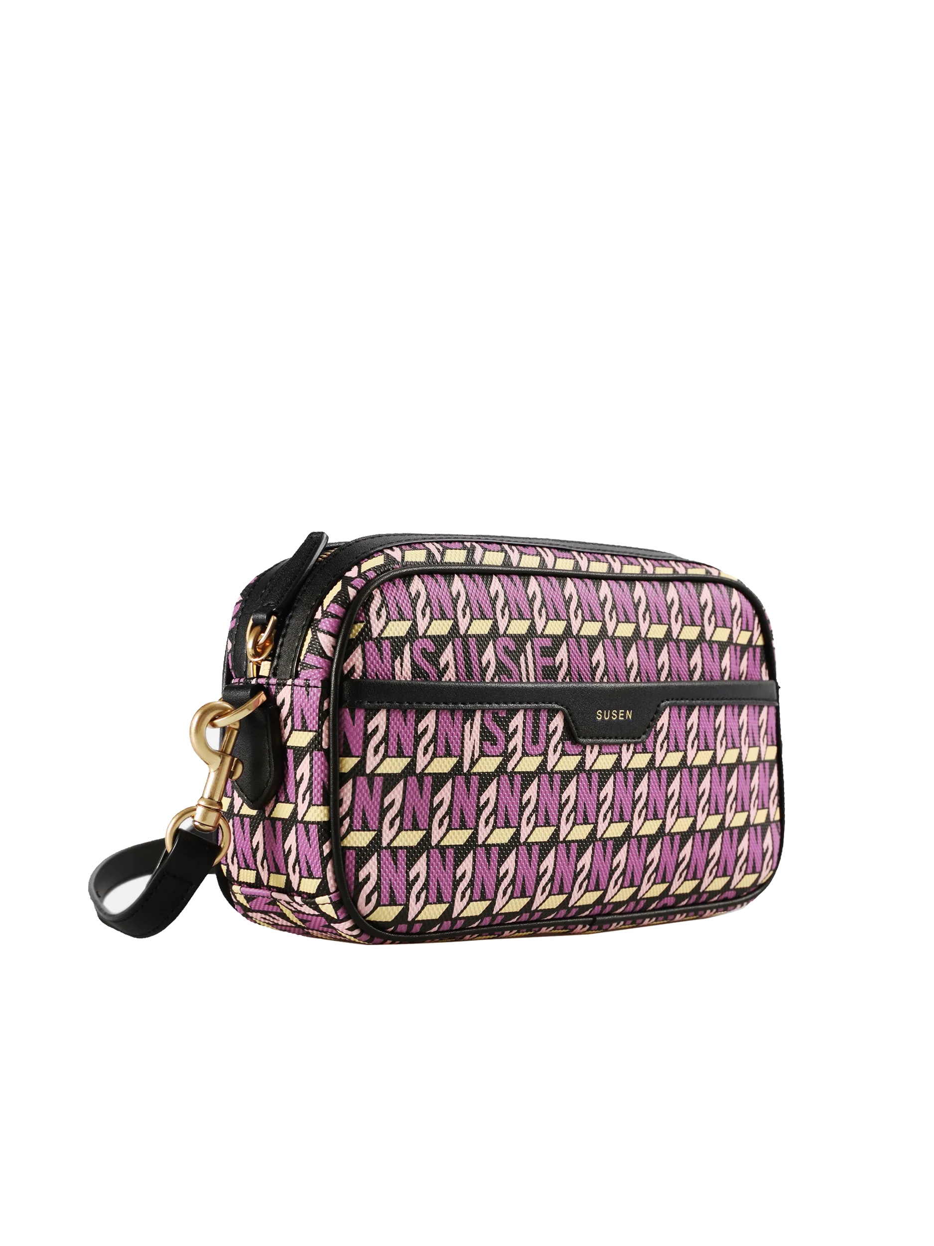 Brand Cross Body Monogram Bag - Purple