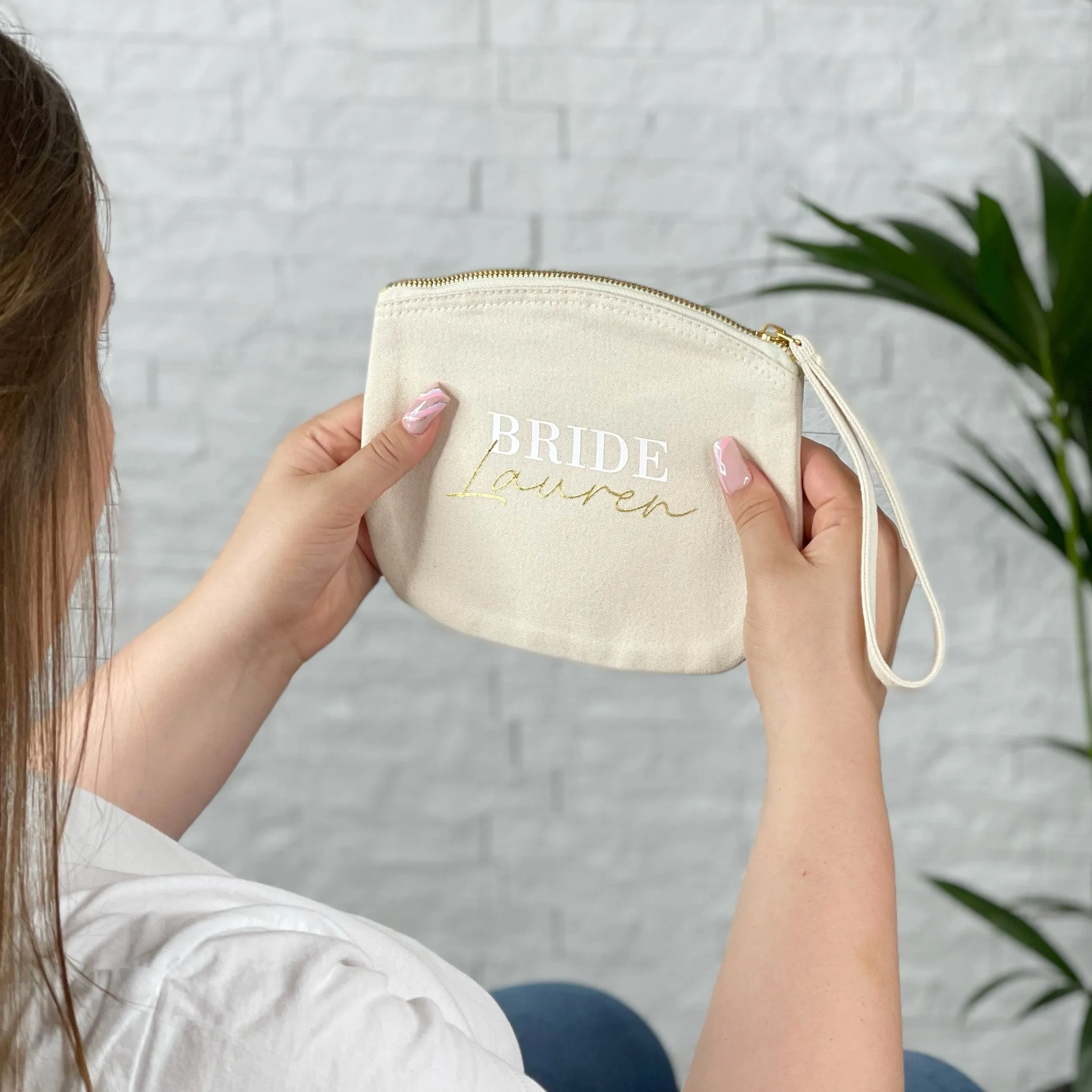 Bride Personalised Wedding Make Up Bag