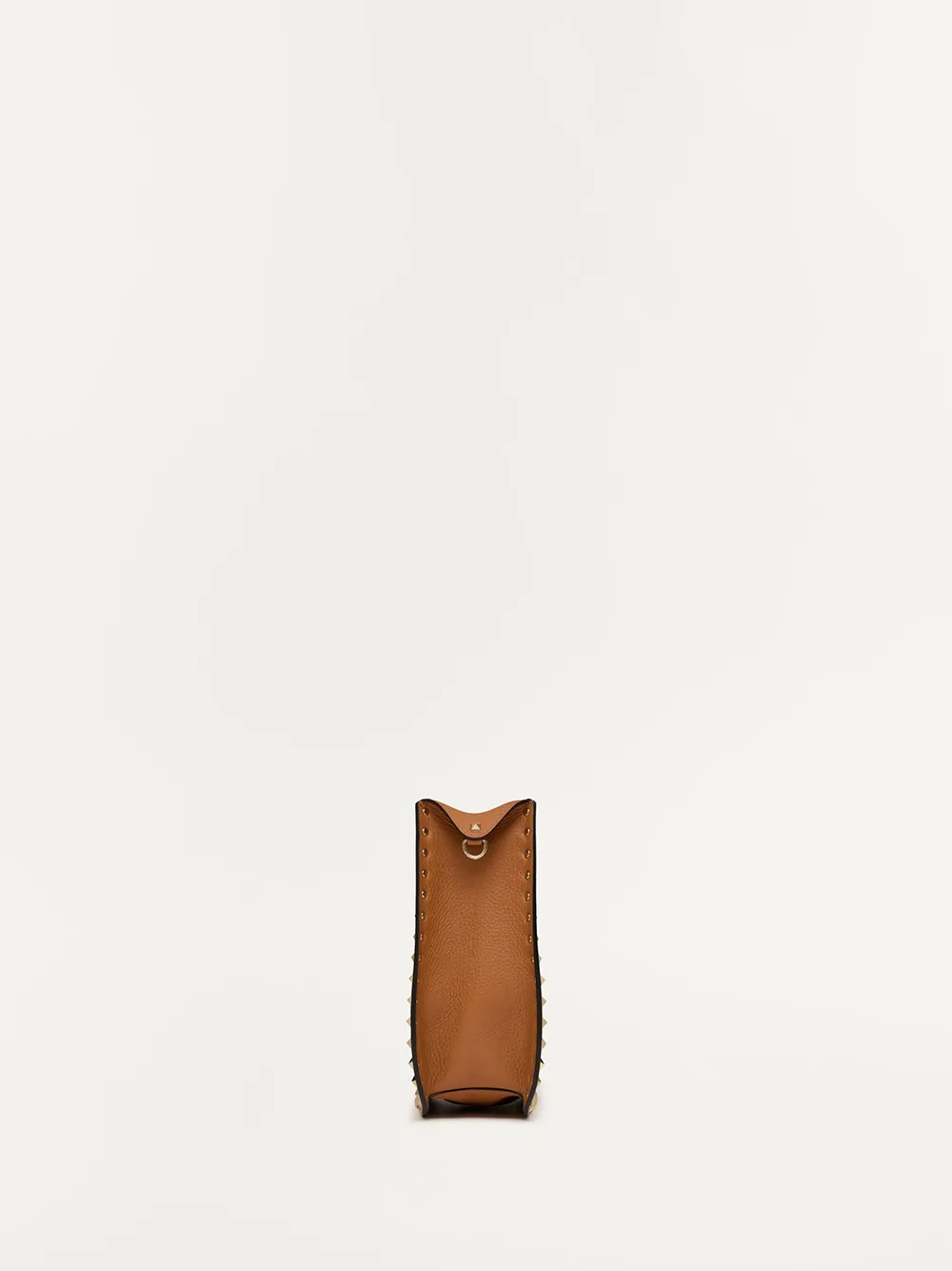 Brown Grainy Calf Hobo Rockstudt Bag