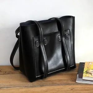 Brown LEATHER WOMEN Tote BAGs Handmade Strap Cute Shopper Tote Purses FOR WOMEN