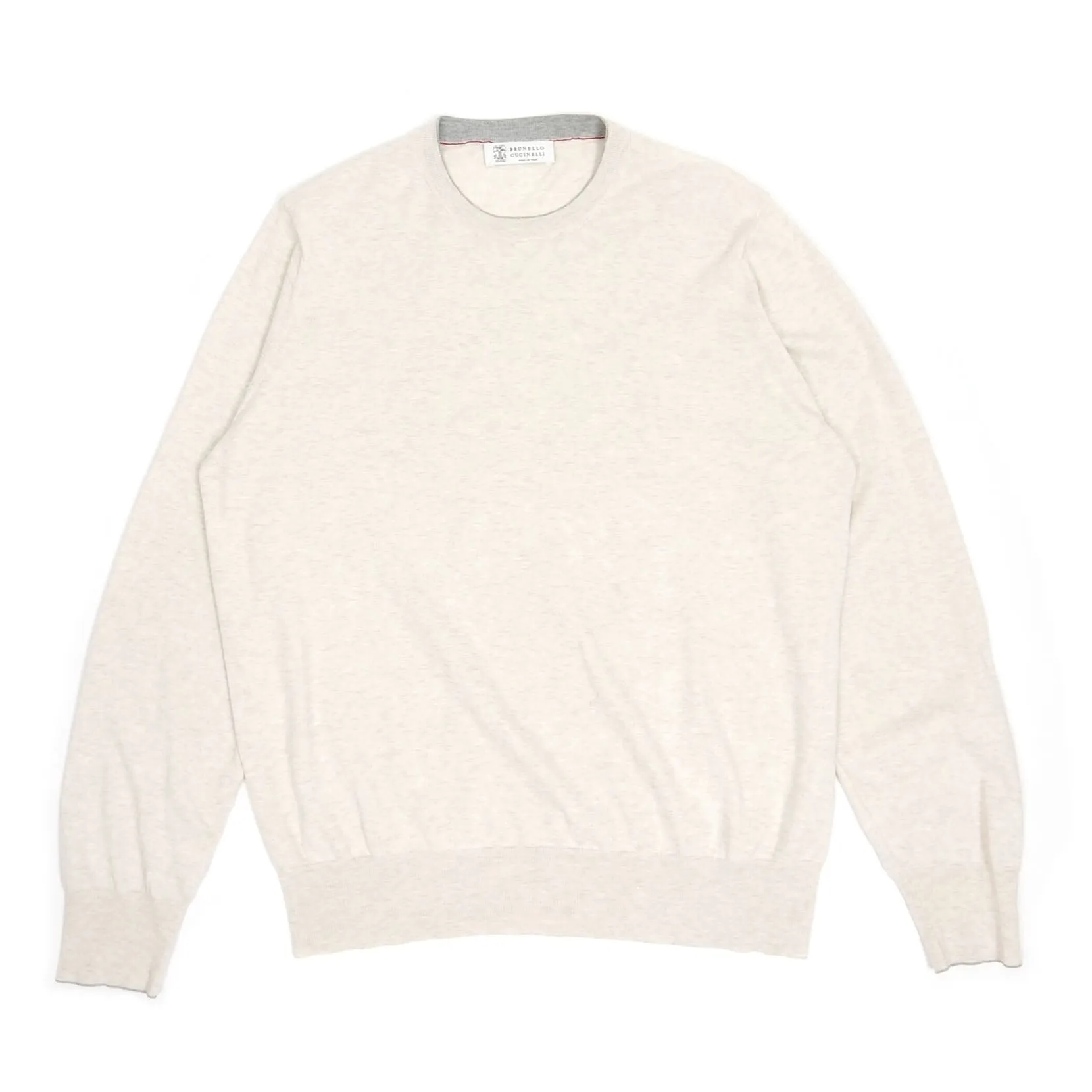 Brunello Cucinelli Crewneck Sweater w/ Elbow Patches Size 50