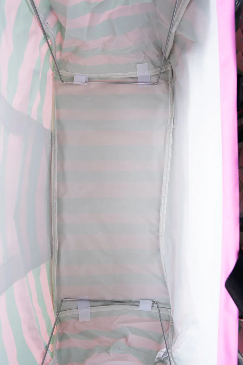 Bubblegum Bands Collapsible Haul-It-All Basket with Mesh Pockets