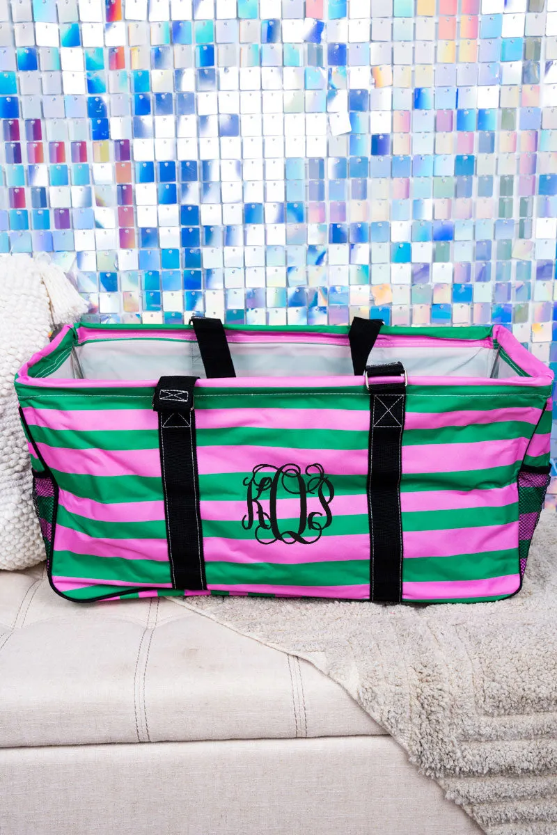 Bubblegum Bands Collapsible Haul-It-All Basket with Mesh Pockets