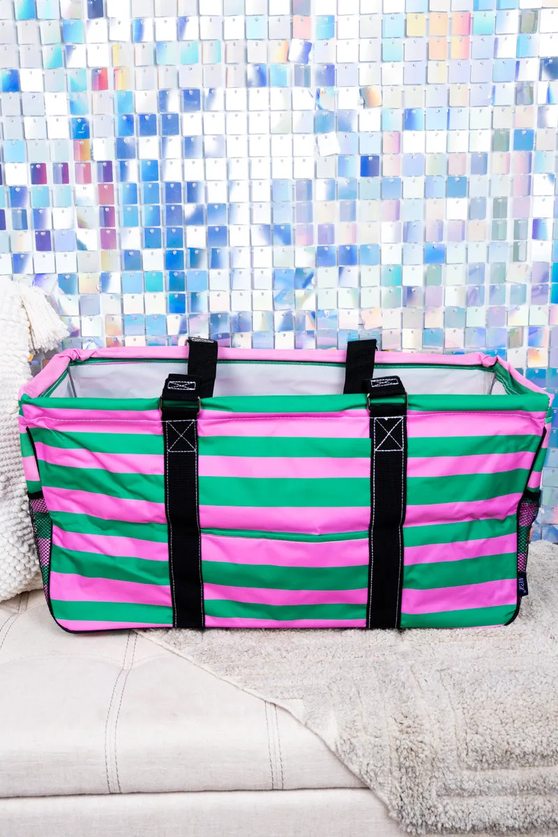 Bubblegum Bands Collapsible Haul-It-All Basket with Mesh Pockets