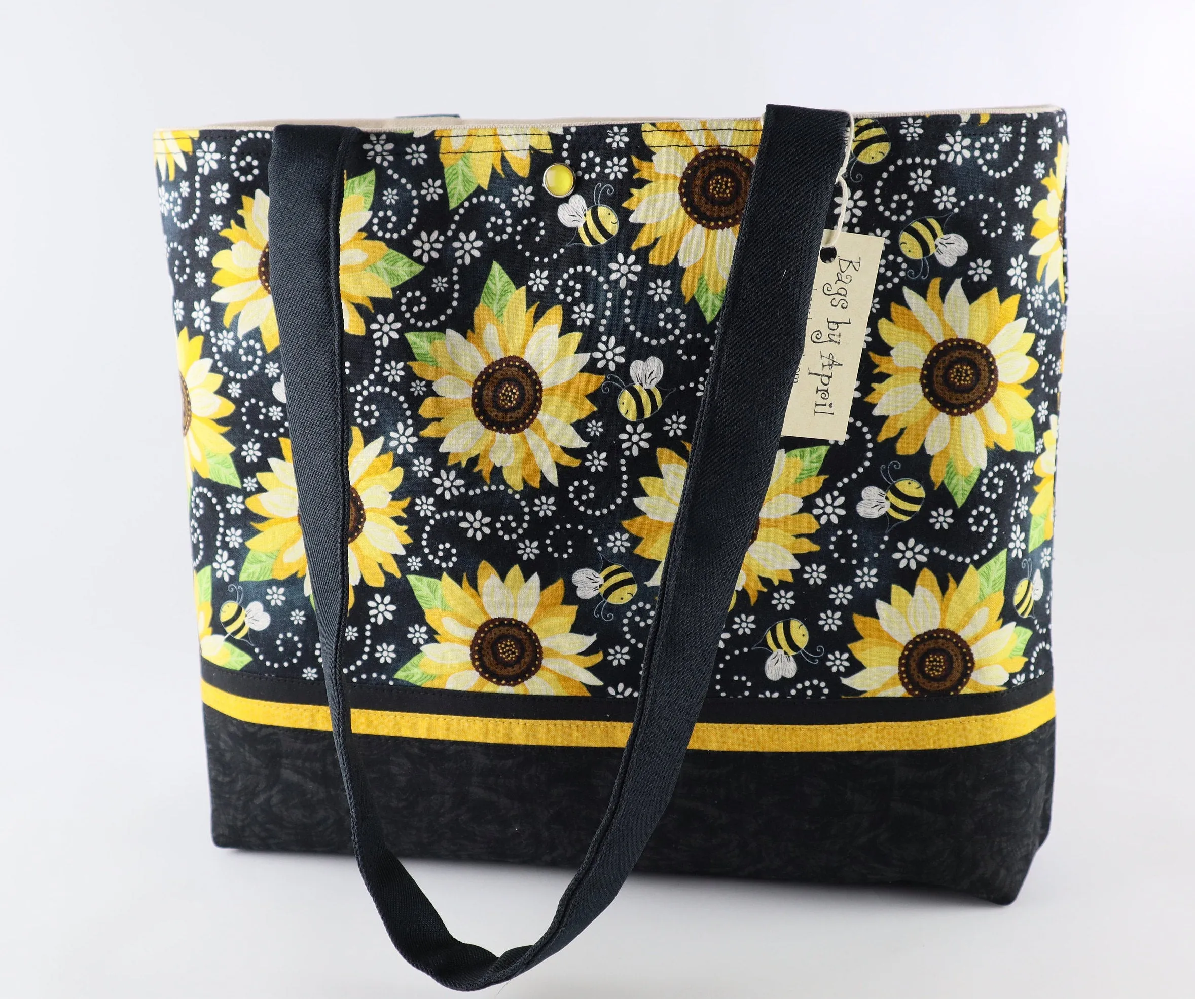 Bumblebees and Sunflowers Shoulder Bag Purse
