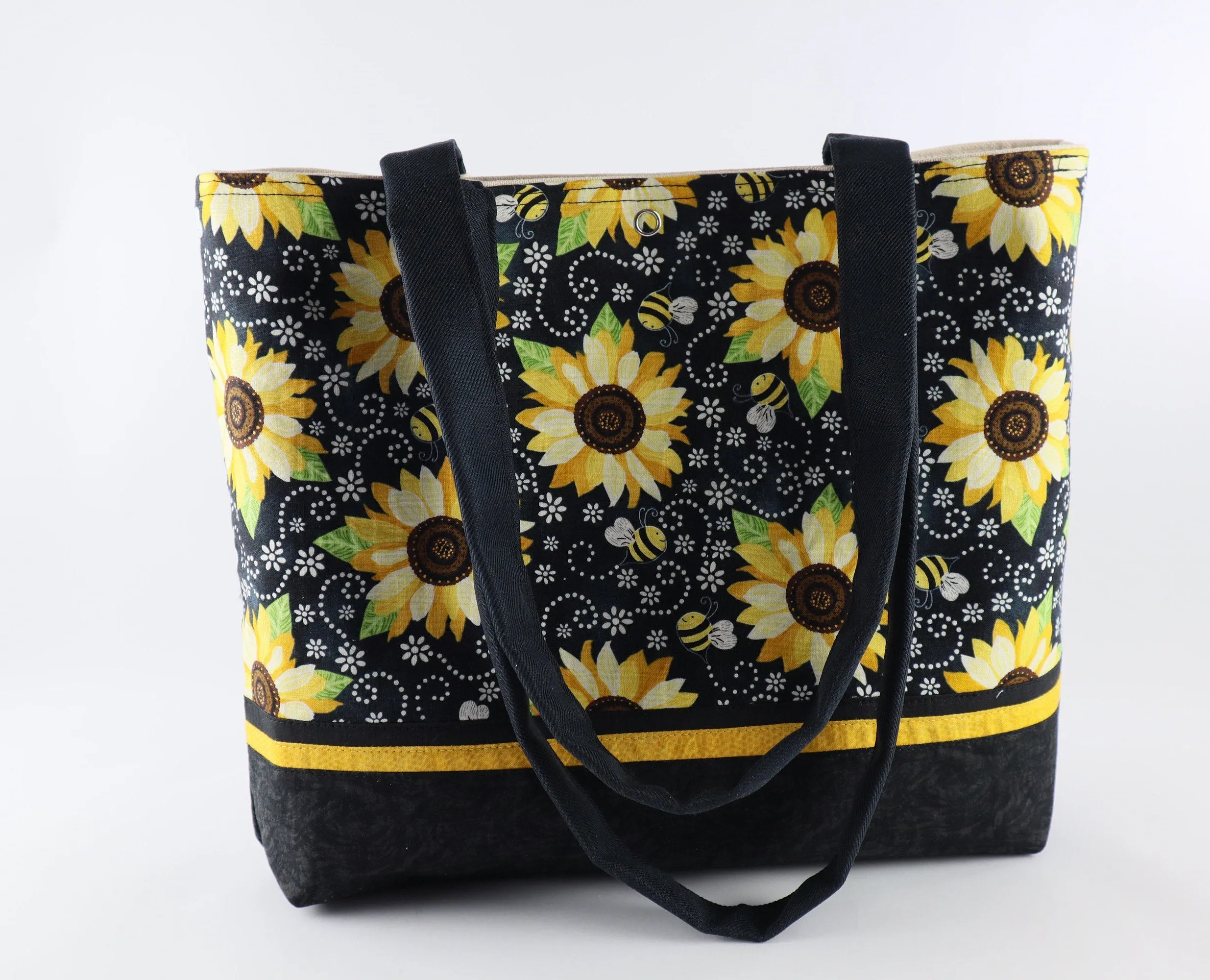 Bumblebees and Sunflowers Shoulder Bag Purse
