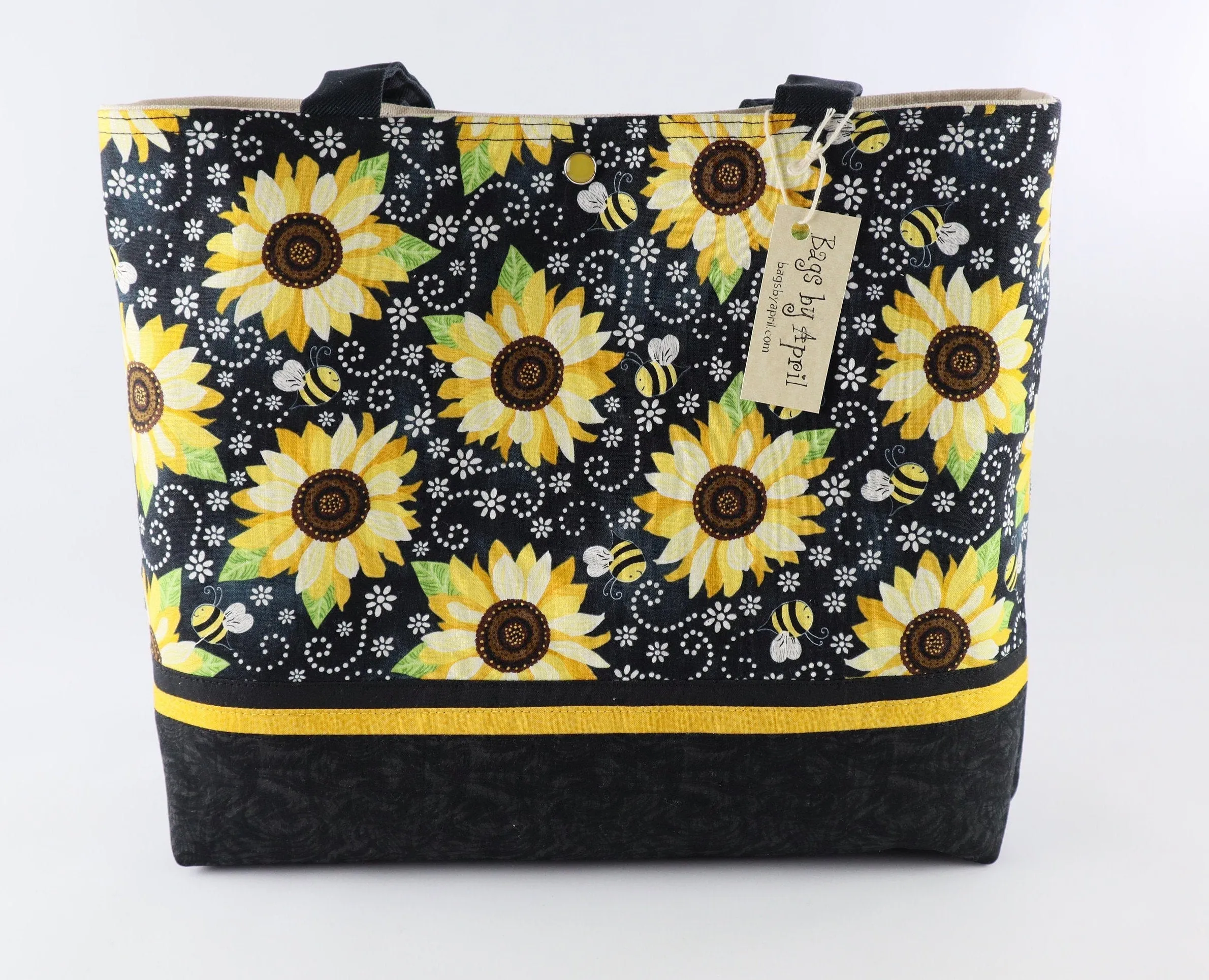 Bumblebees and Sunflowers Shoulder Bag Purse