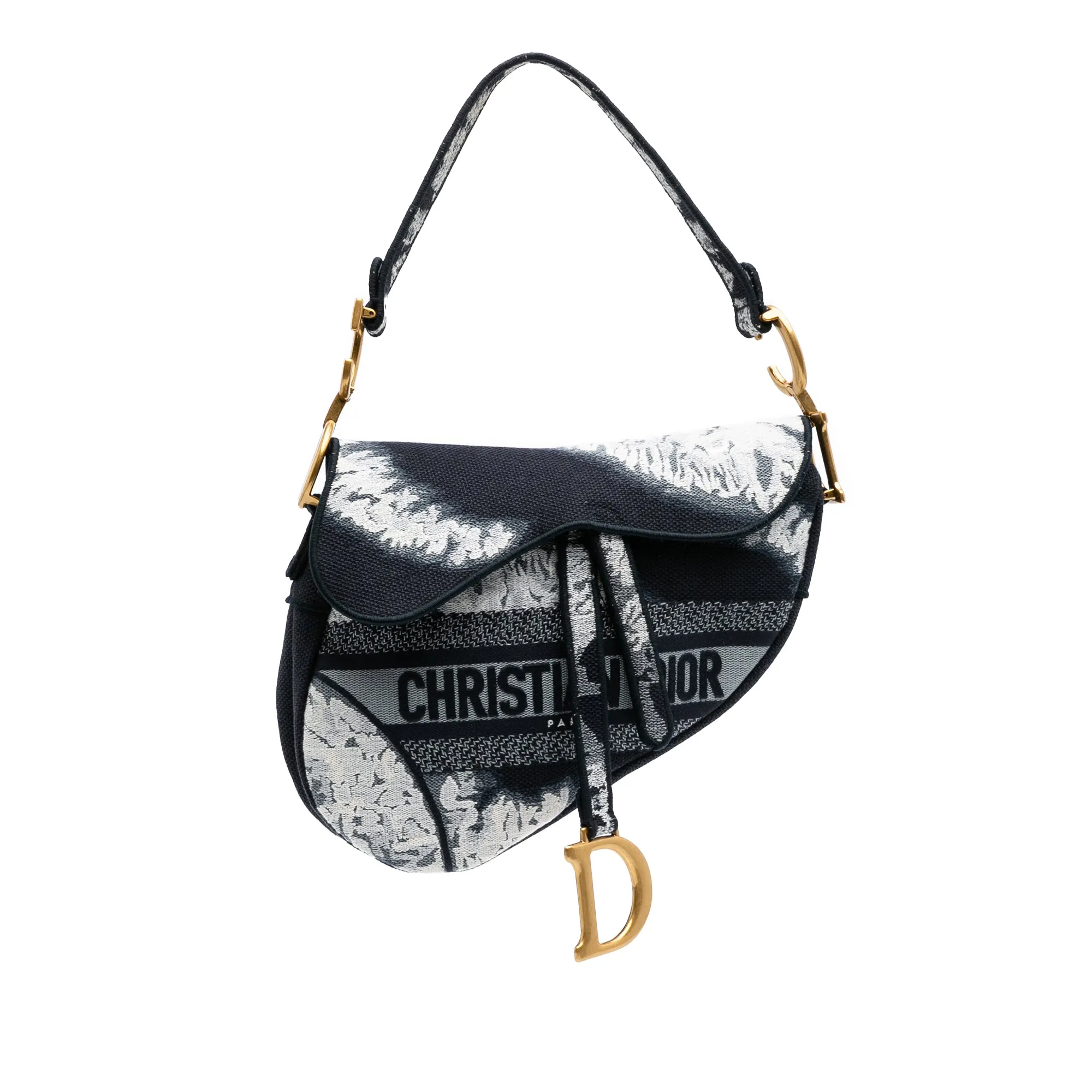 Canvas Embroidered Tie Dye Saddle Bag