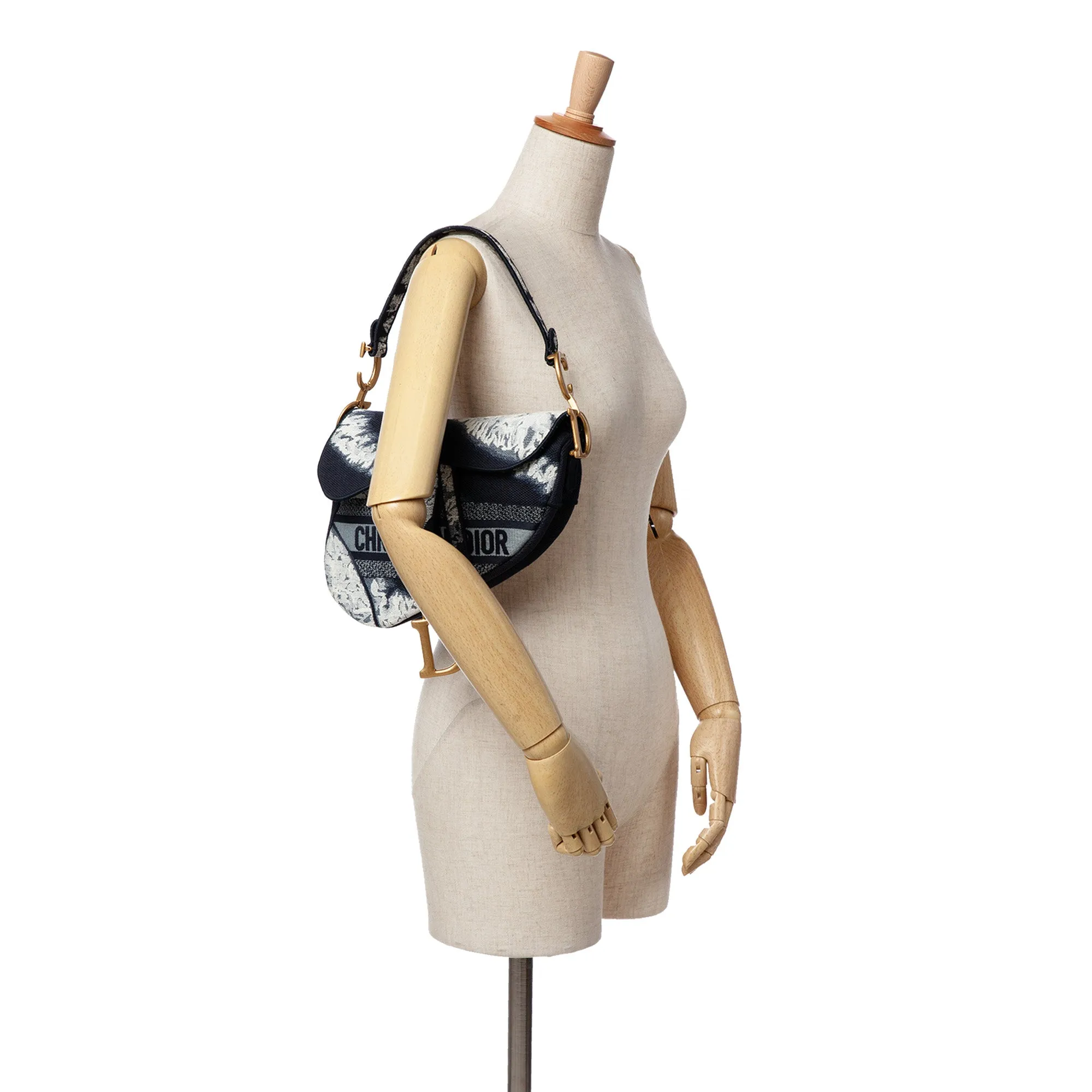 Canvas Embroidered Tie Dye Saddle Bag