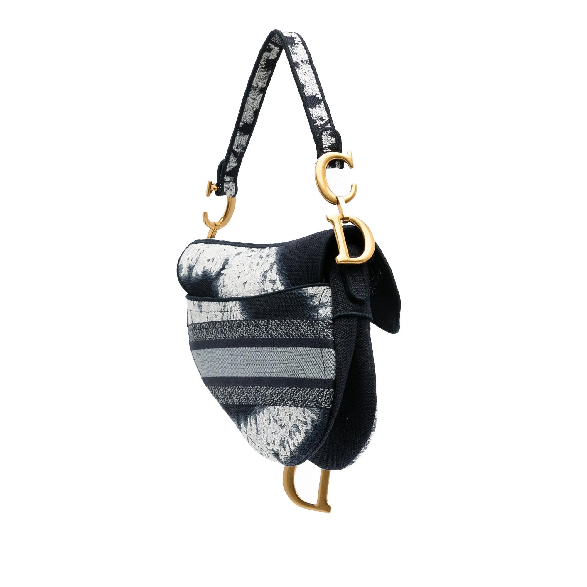 Canvas Embroidered Tie Dye Saddle Bag