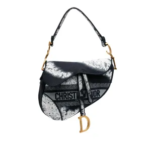 Canvas Embroidered Tie Dye Saddle Bag