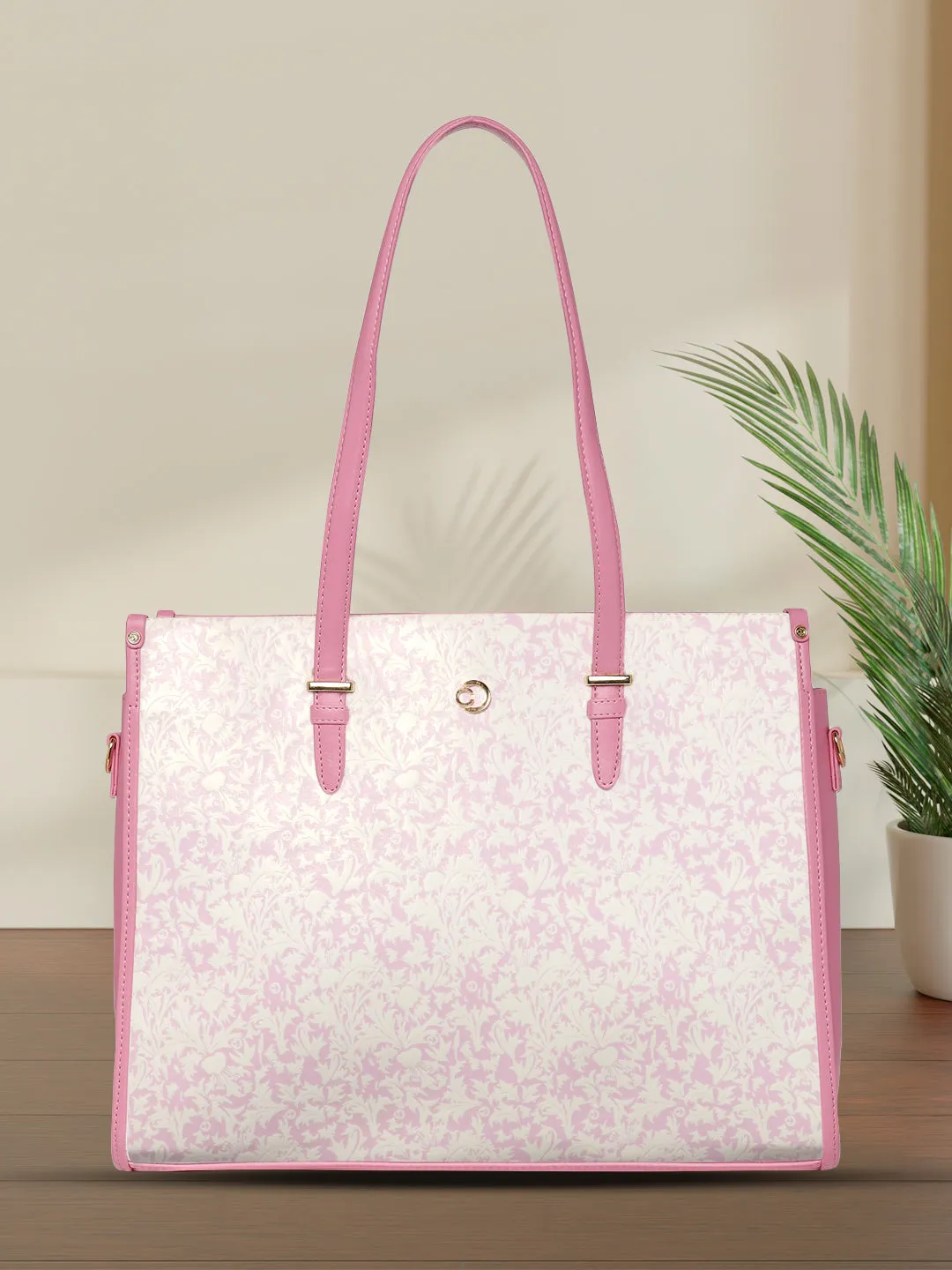 Caprese Aurora Large Pink Laptop Tote Bag