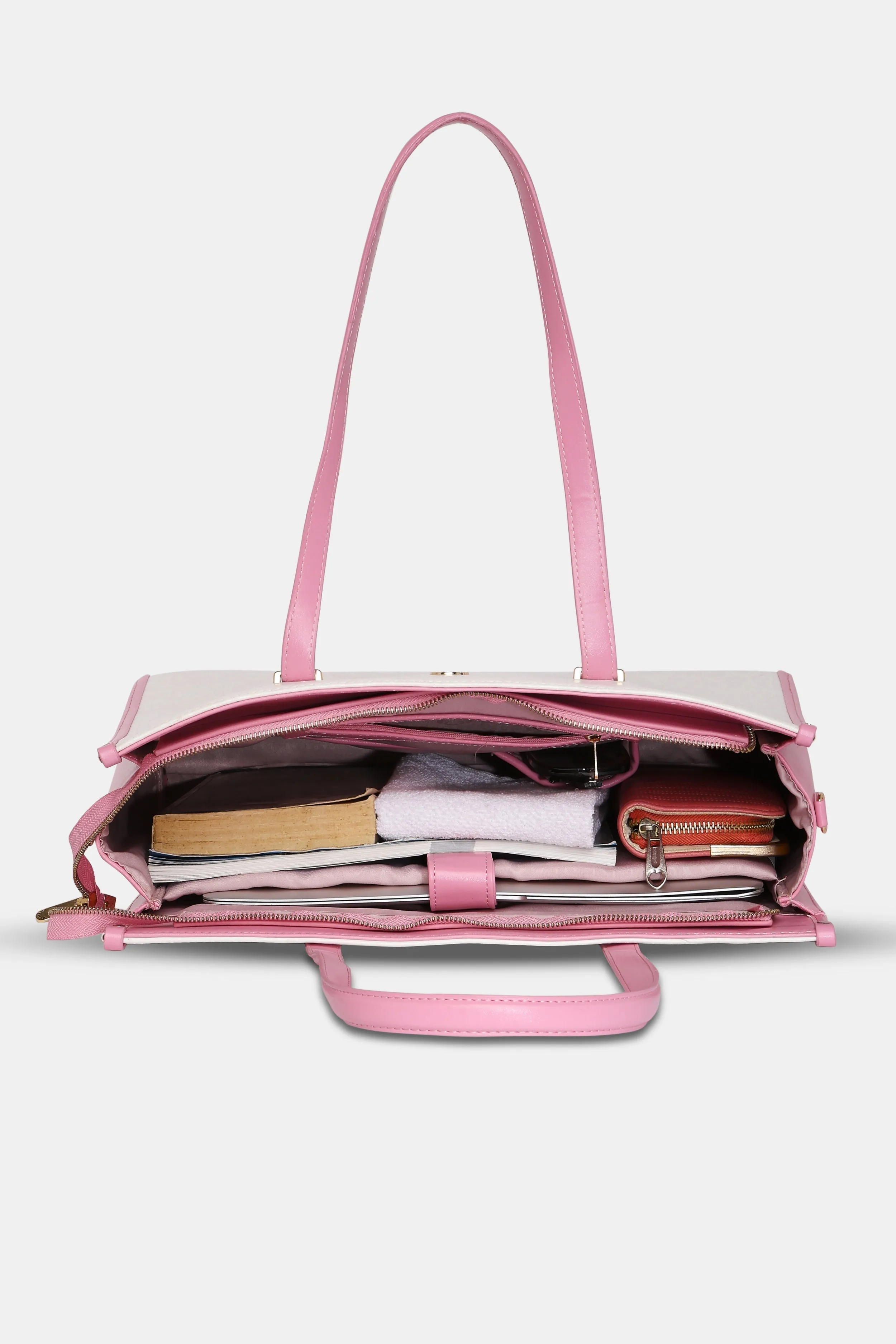 Caprese Aurora Large Pink Laptop Tote Bag