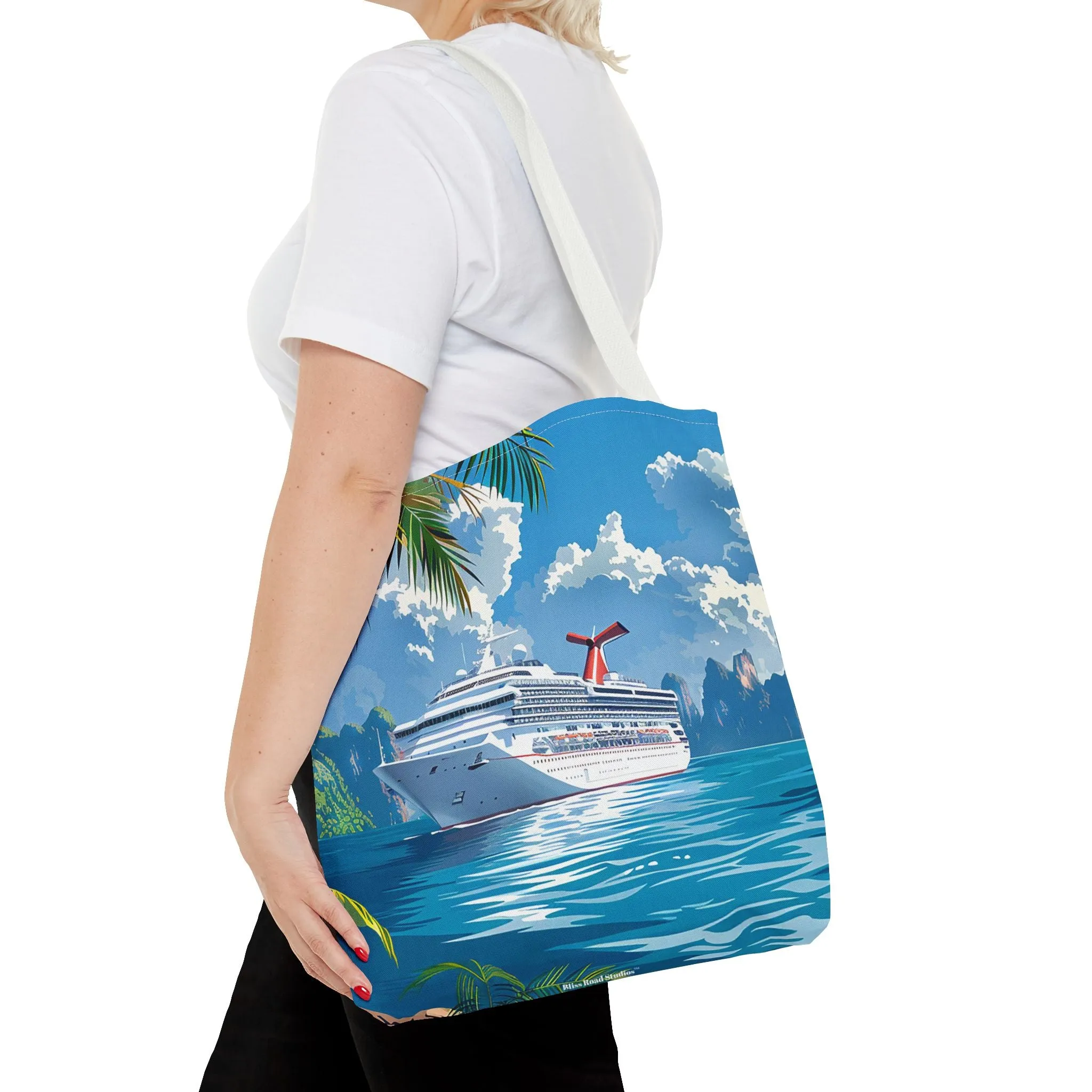 Caribbean Cruise Bliss Tote Bag - Set Sail in Style - Paradise at Your Side! Available in 3 sizes.
