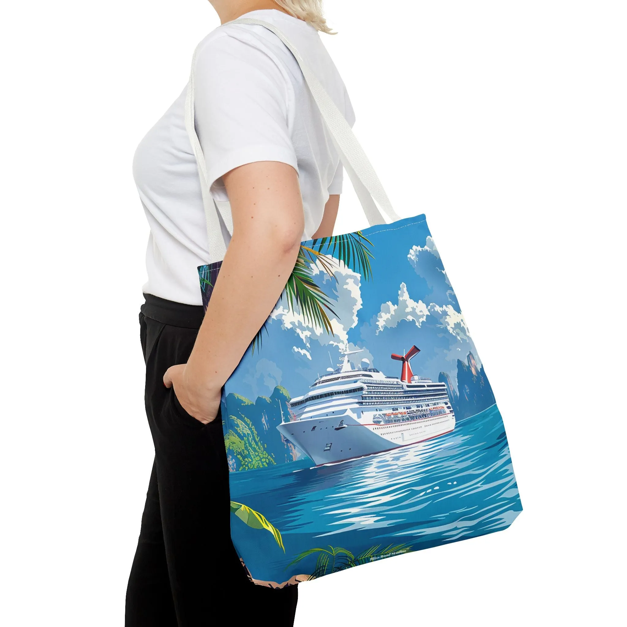 Caribbean Cruise Bliss Tote Bag - Set Sail in Style - Paradise at Your Side! Available in 3 sizes.