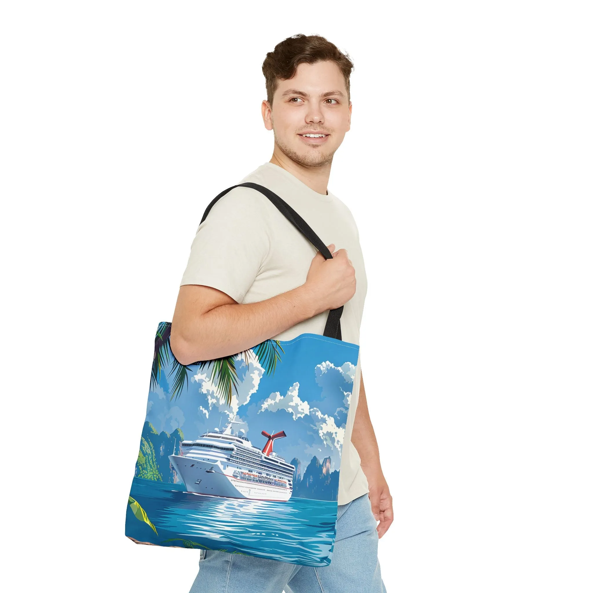 Caribbean Cruise Bliss Tote Bag - Set Sail in Style - Paradise at Your Side! Available in 3 sizes.