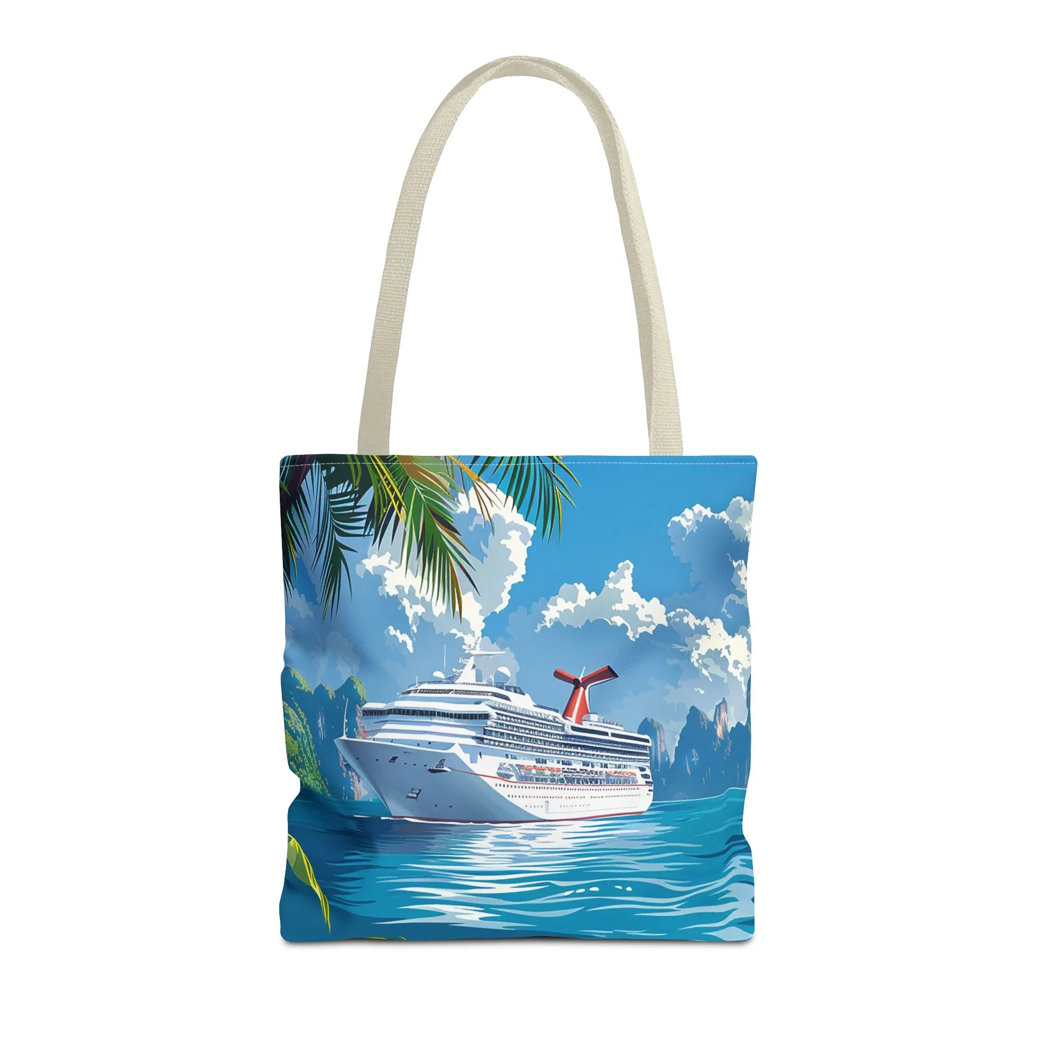 Caribbean Cruise Bliss Tote Bag - Set Sail in Style - Paradise at Your Side! Available in 3 sizes.