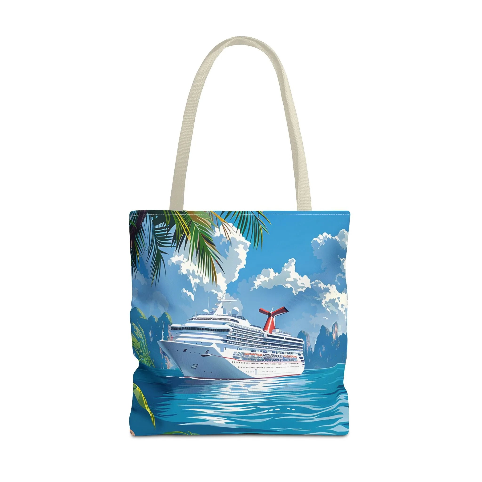 Caribbean Cruise Bliss Tote Bag - Set Sail in Style - Paradise at Your Side! Available in 3 sizes.