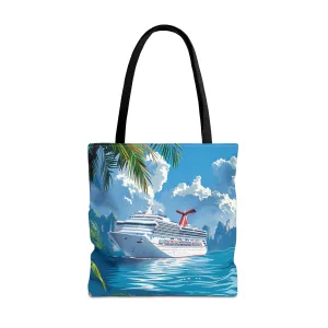 Caribbean Cruise Bliss Tote Bag - Set Sail in Style - Paradise at Your Side! Available in 3 sizes.