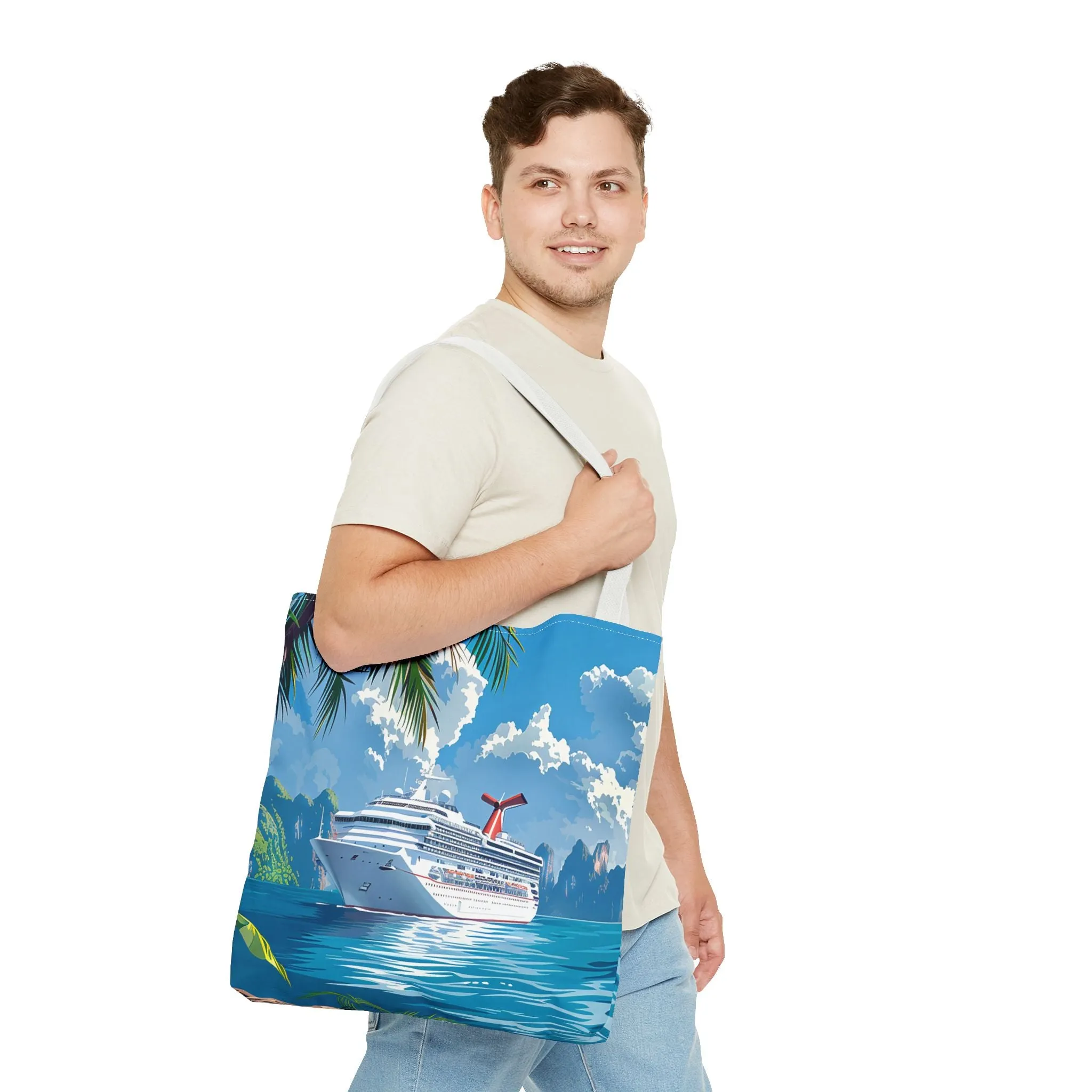 Caribbean Cruise Bliss Tote Bag - Set Sail in Style - Paradise at Your Side! Available in 3 sizes.