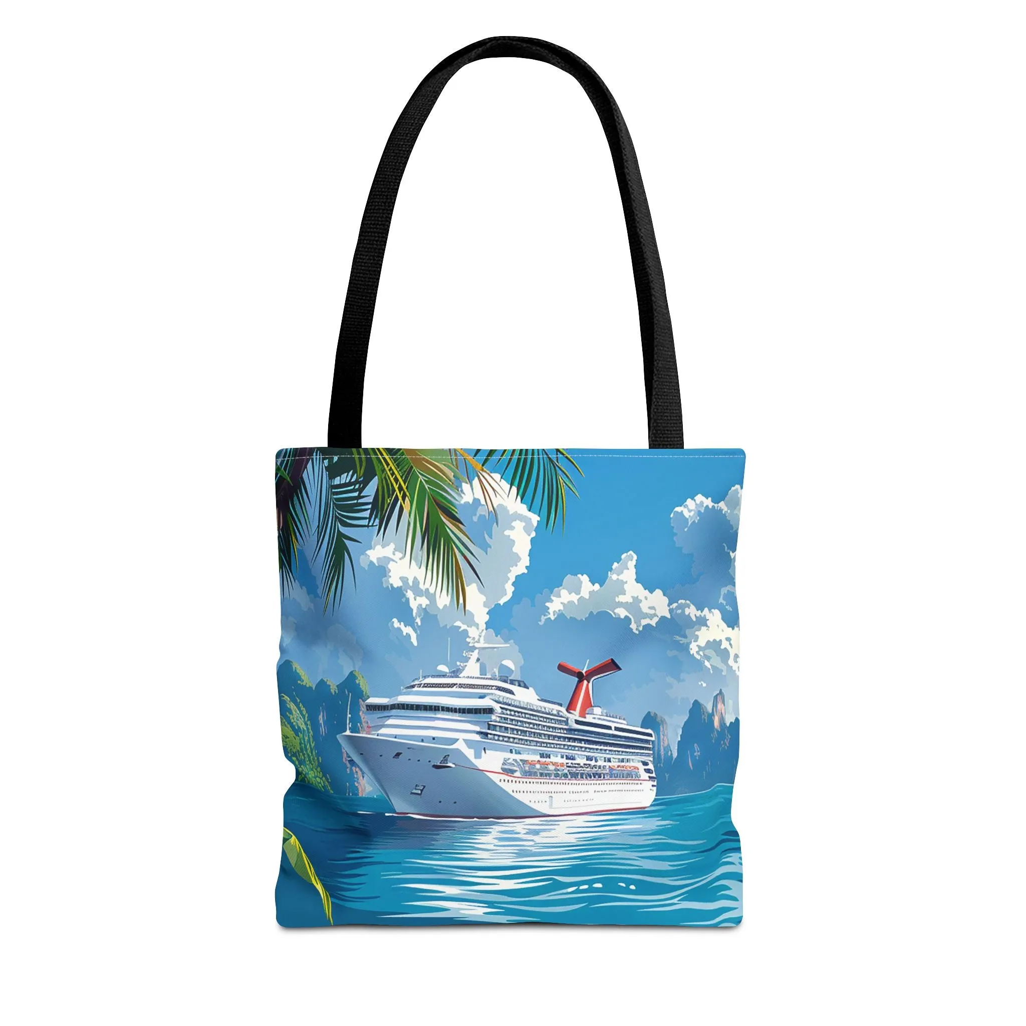Caribbean Cruise Bliss Tote Bag - Set Sail in Style - Paradise at Your Side! Available in 3 sizes.