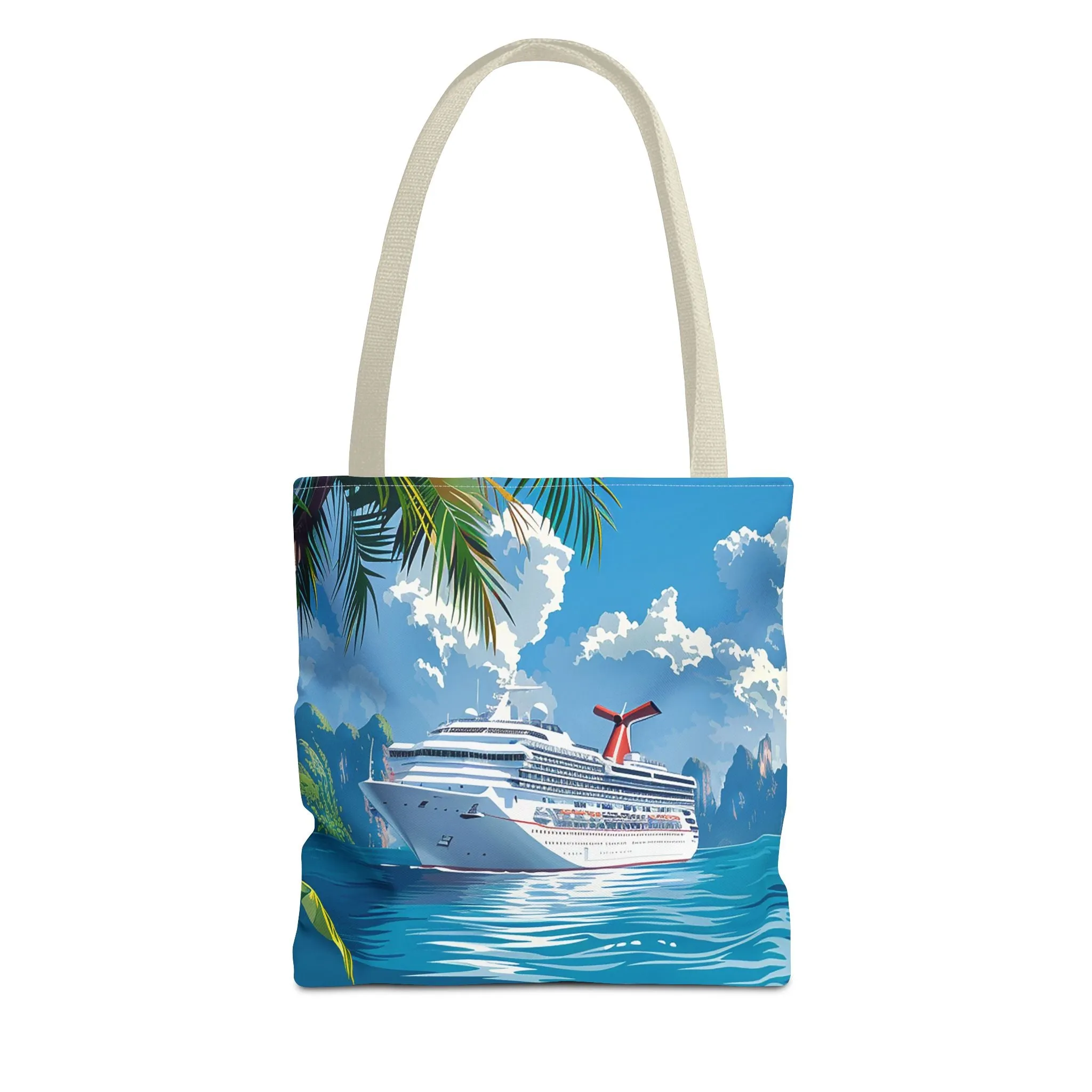 Caribbean Cruise Bliss Tote Bag - Set Sail in Style - Paradise at Your Side! Available in 3 sizes.