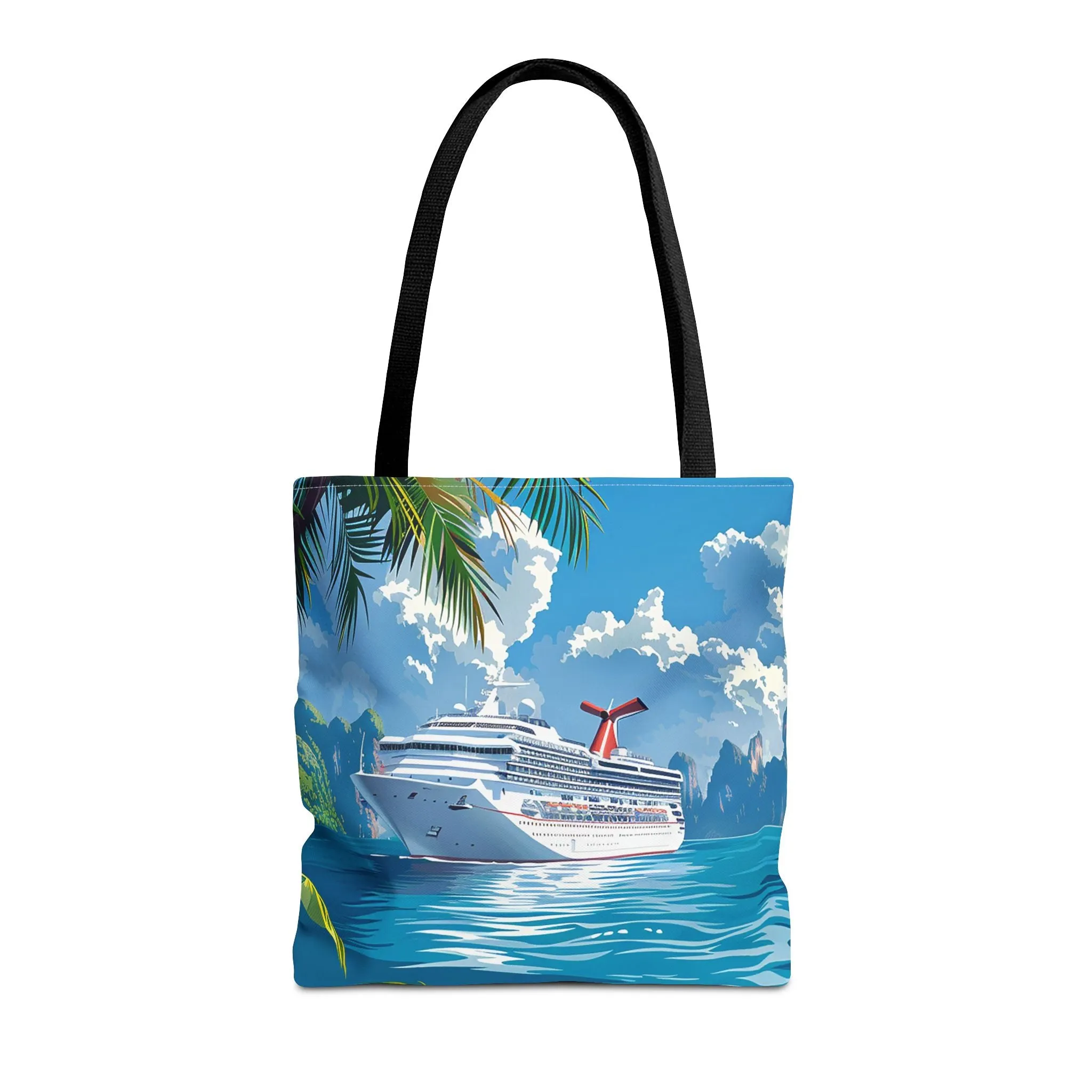 Caribbean Cruise Bliss Tote Bag - Set Sail in Style - Paradise at Your Side! Available in 3 sizes.