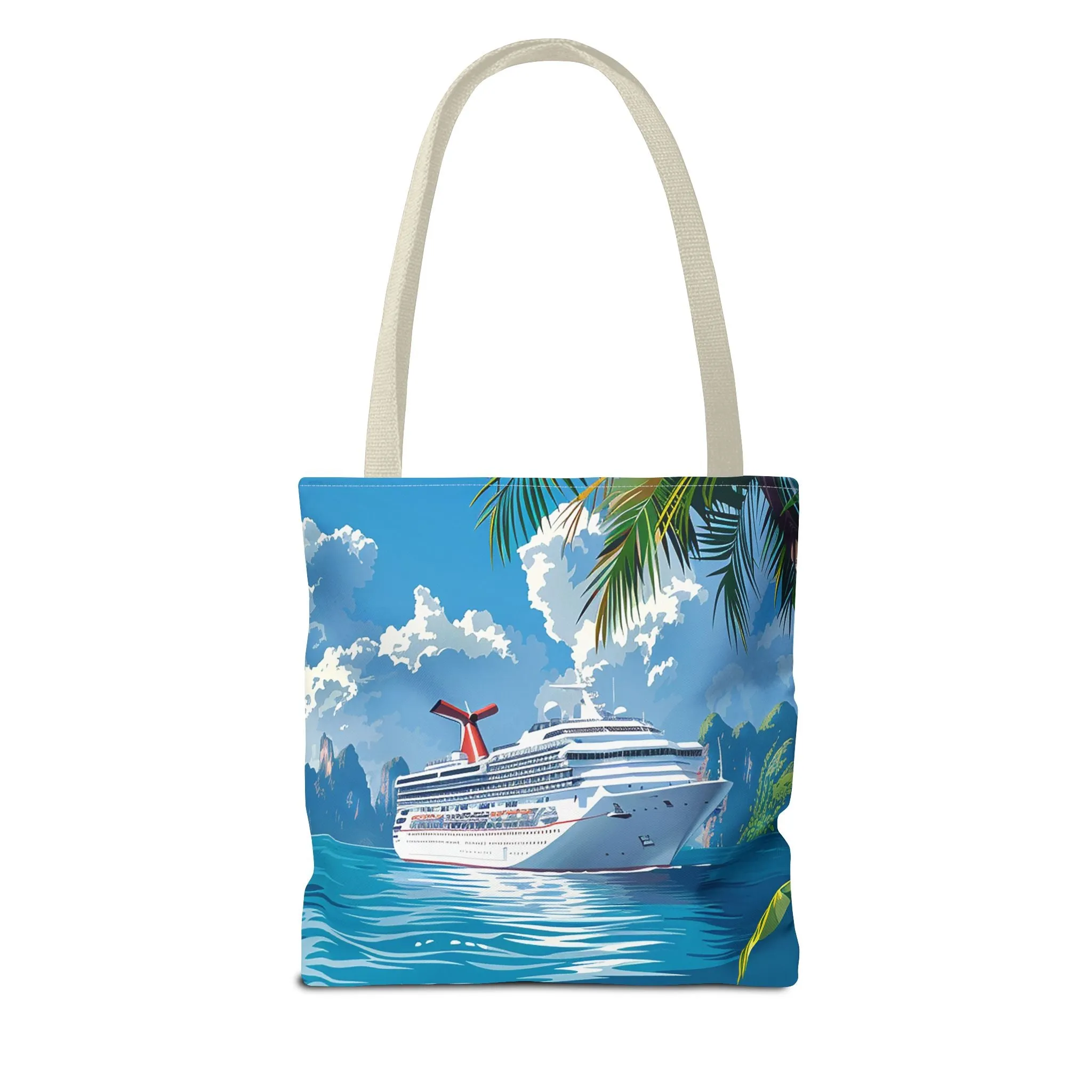 Caribbean Cruise Bliss Tote Bag - Set Sail in Style - Paradise at Your Side! Available in 3 sizes.
