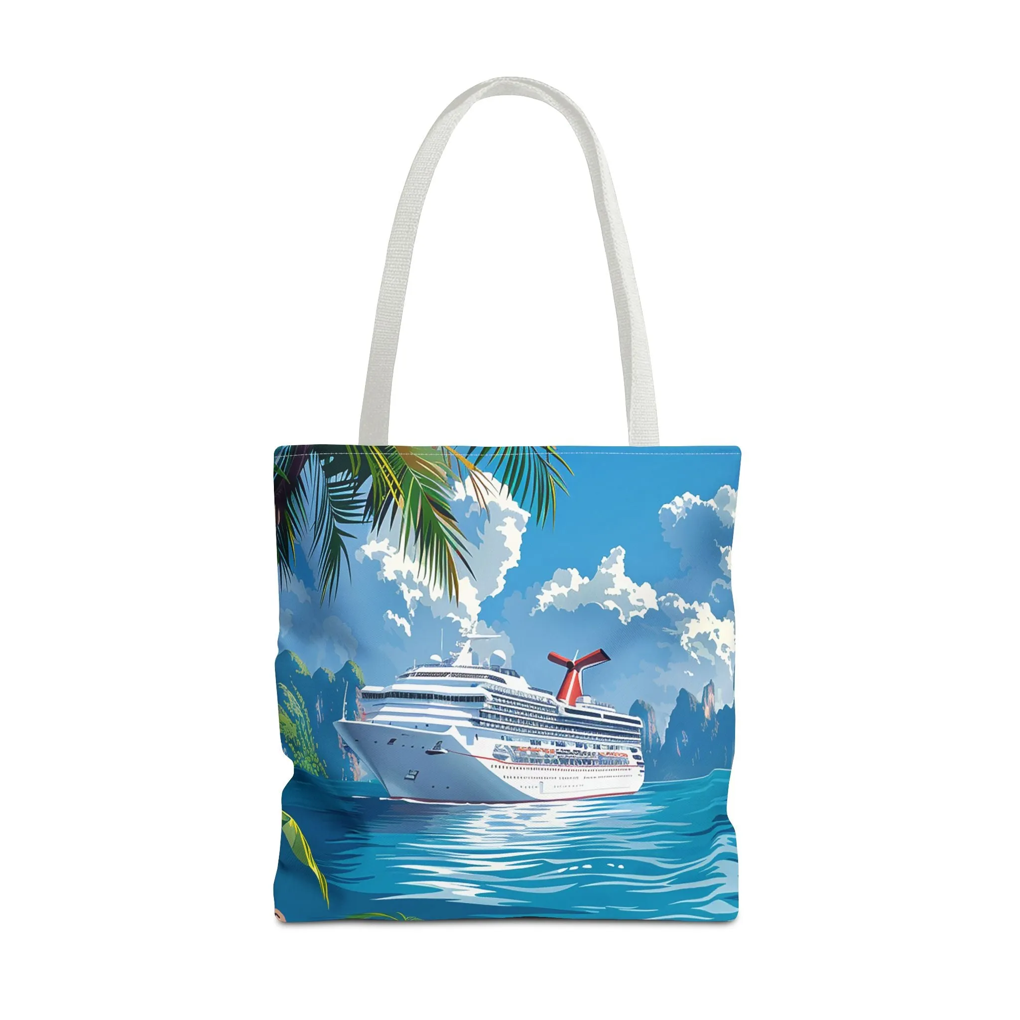 Caribbean Cruise Bliss Tote Bag - Set Sail in Style - Paradise at Your Side! Available in 3 sizes.