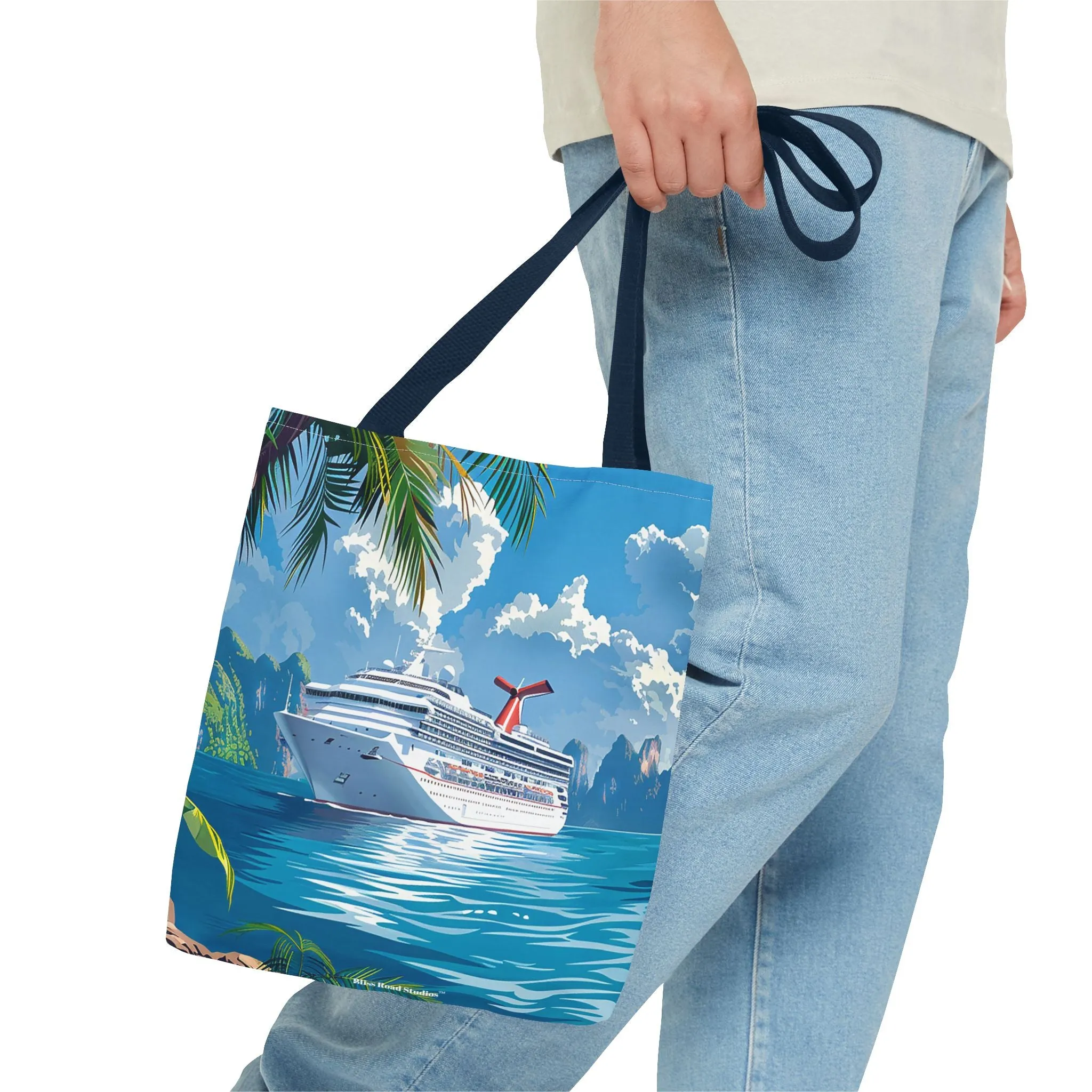 Caribbean Cruise Bliss Tote Bag - Set Sail in Style - Paradise at Your Side! Available in 3 sizes.