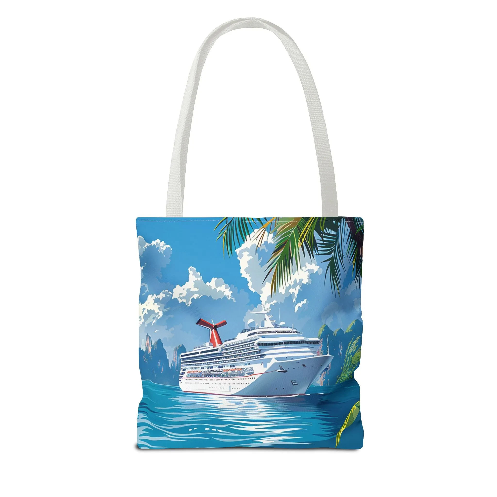 Caribbean Cruise Bliss Tote Bag - Set Sail in Style - Paradise at Your Side! Available in 3 sizes.
