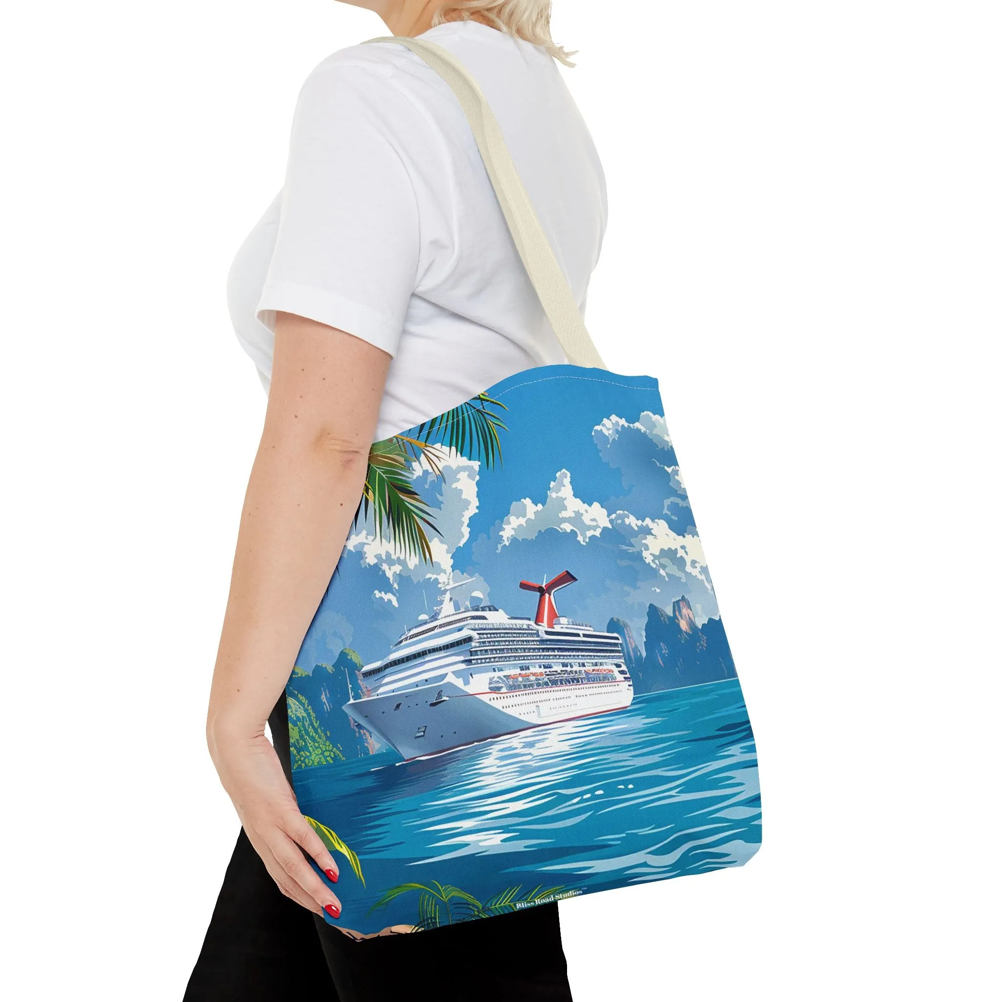 Caribbean Cruise Bliss Tote Bag - Set Sail in Style - Paradise at Your Side! Available in 3 sizes.