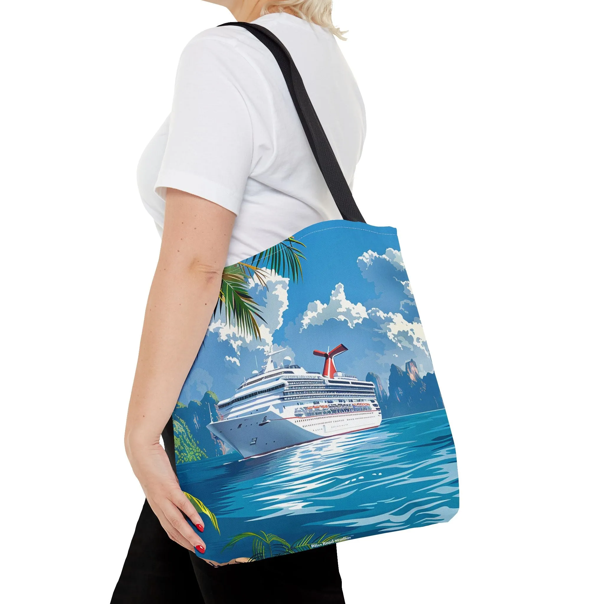 Caribbean Cruise Bliss Tote Bag - Set Sail in Style - Paradise at Your Side! Available in 3 sizes.