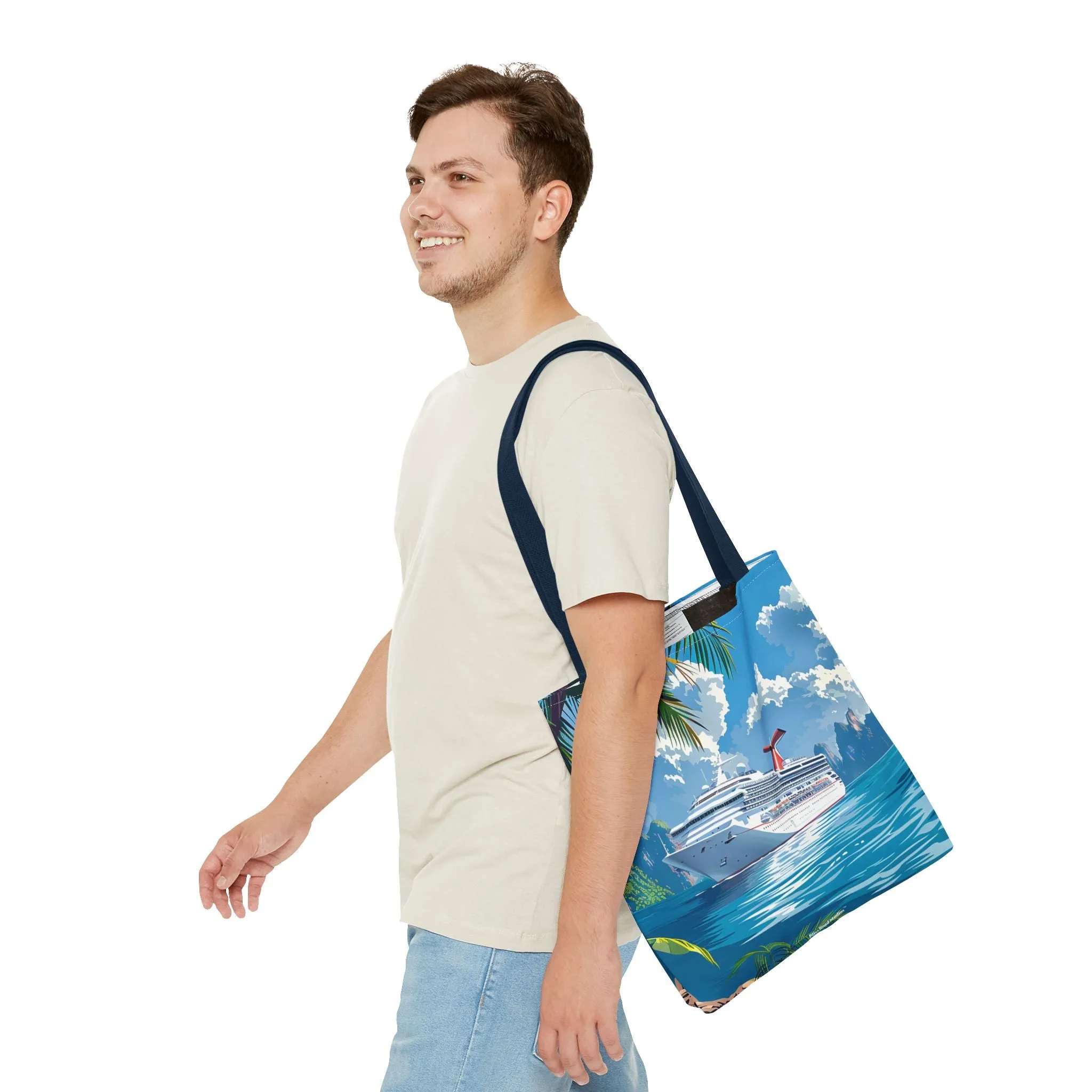 Caribbean Cruise Bliss Tote Bag - Set Sail in Style - Paradise at Your Side! Available in 3 sizes.